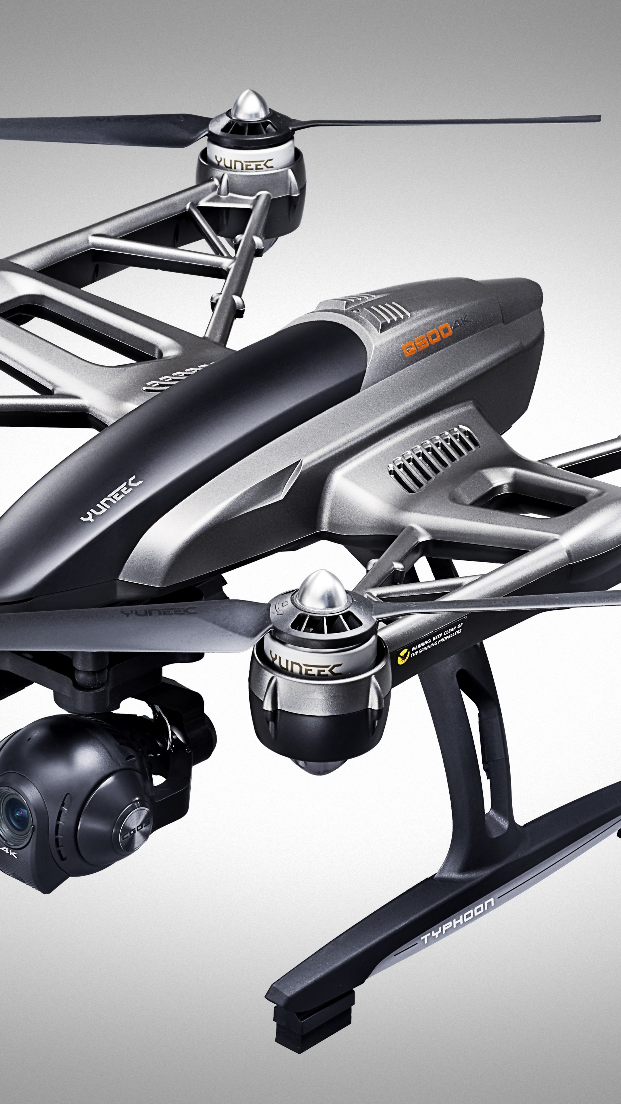 Drone: Yuneec Typhoon H, CES 2016, Quadcopter, Hi-Tech, Quadrotor helicopter. 2160x3840 4K Wallpaper.