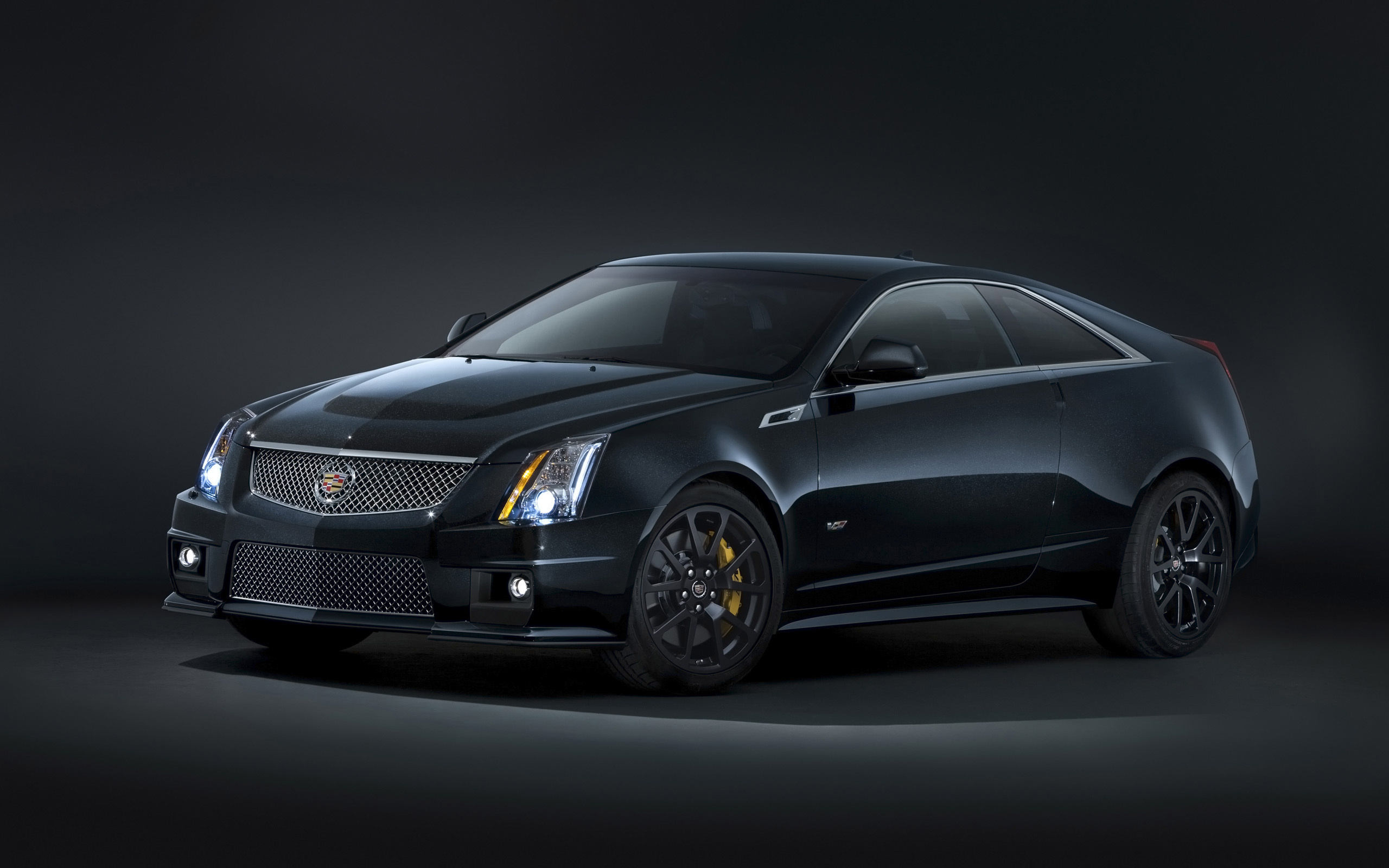 Cadillac, CTS V Coupe, Black HD wallpaper, Powerful performance, 2560x1600 HD Desktop