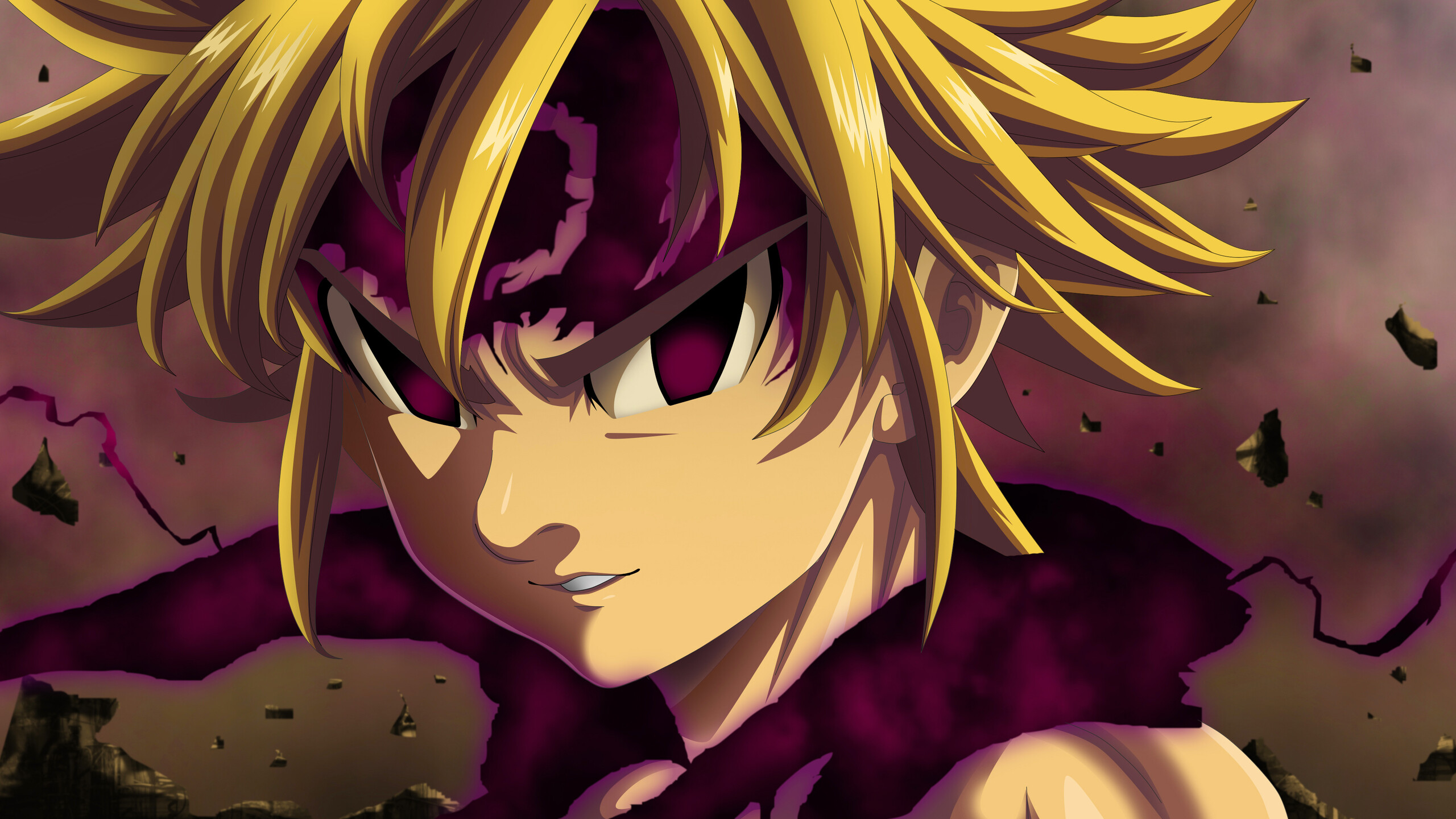 The Seven Deadly Sins: Dragon's Sin of Wrath, Meliodas' inherent power is Full Counter. 2560x1440 HD Background.