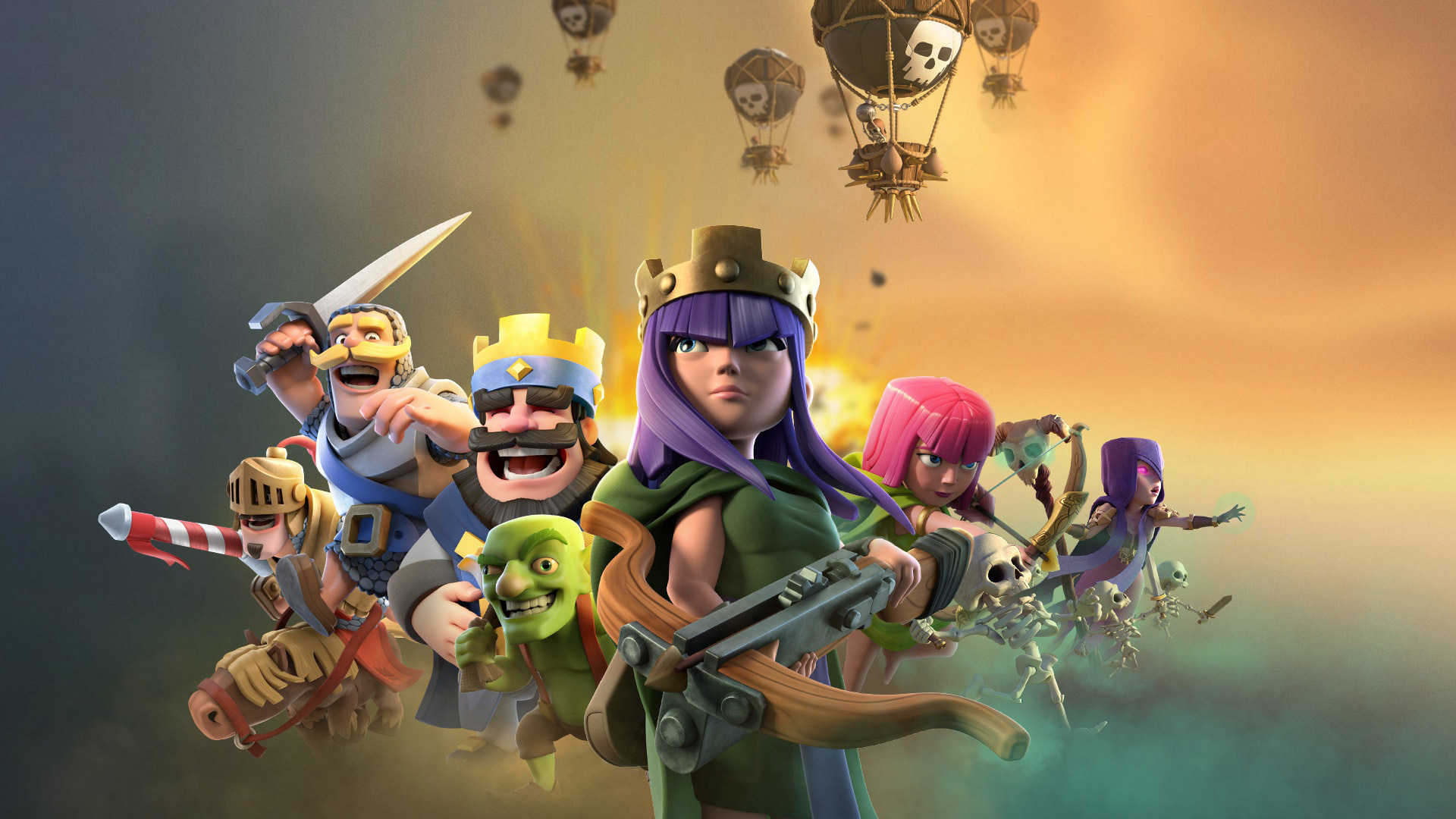 Clash of Clans: The first version of CoC was released in 2012. 1920x1080 Full HD Background.