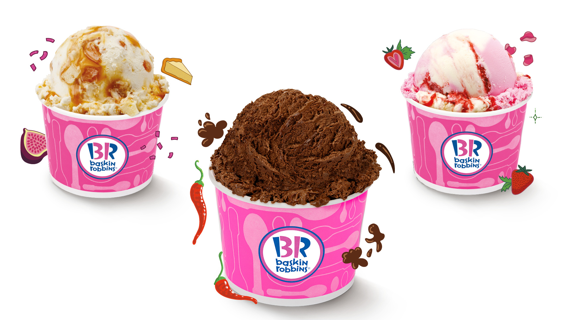 Baskin Robbins: The company is known for its "31 flavors" slogan, Glendale, California. 1920x1080 Full HD Background.