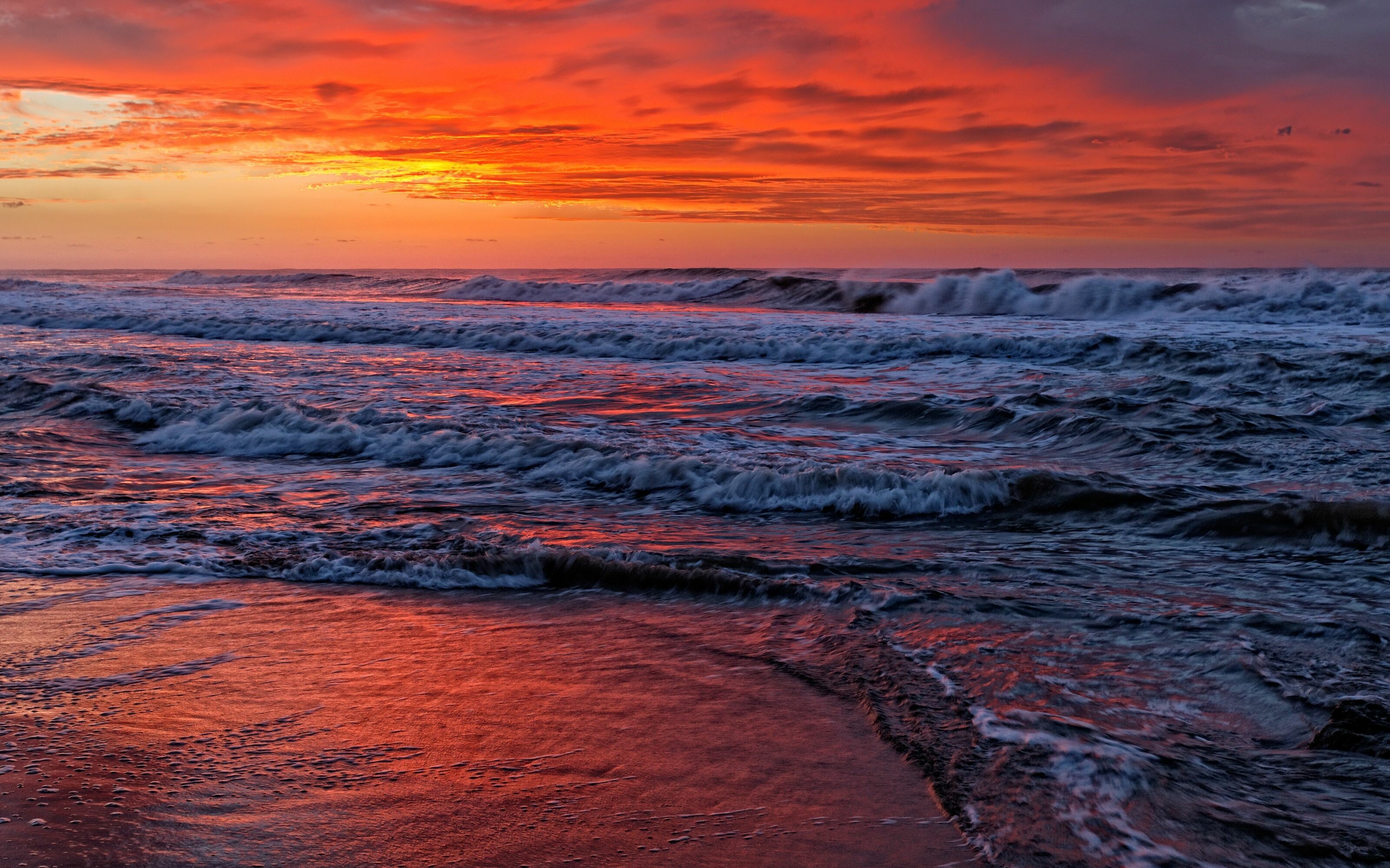 Sunset: The evening twilight, Spectacular maritime scenery. 3200x2000 HD Wallpaper.