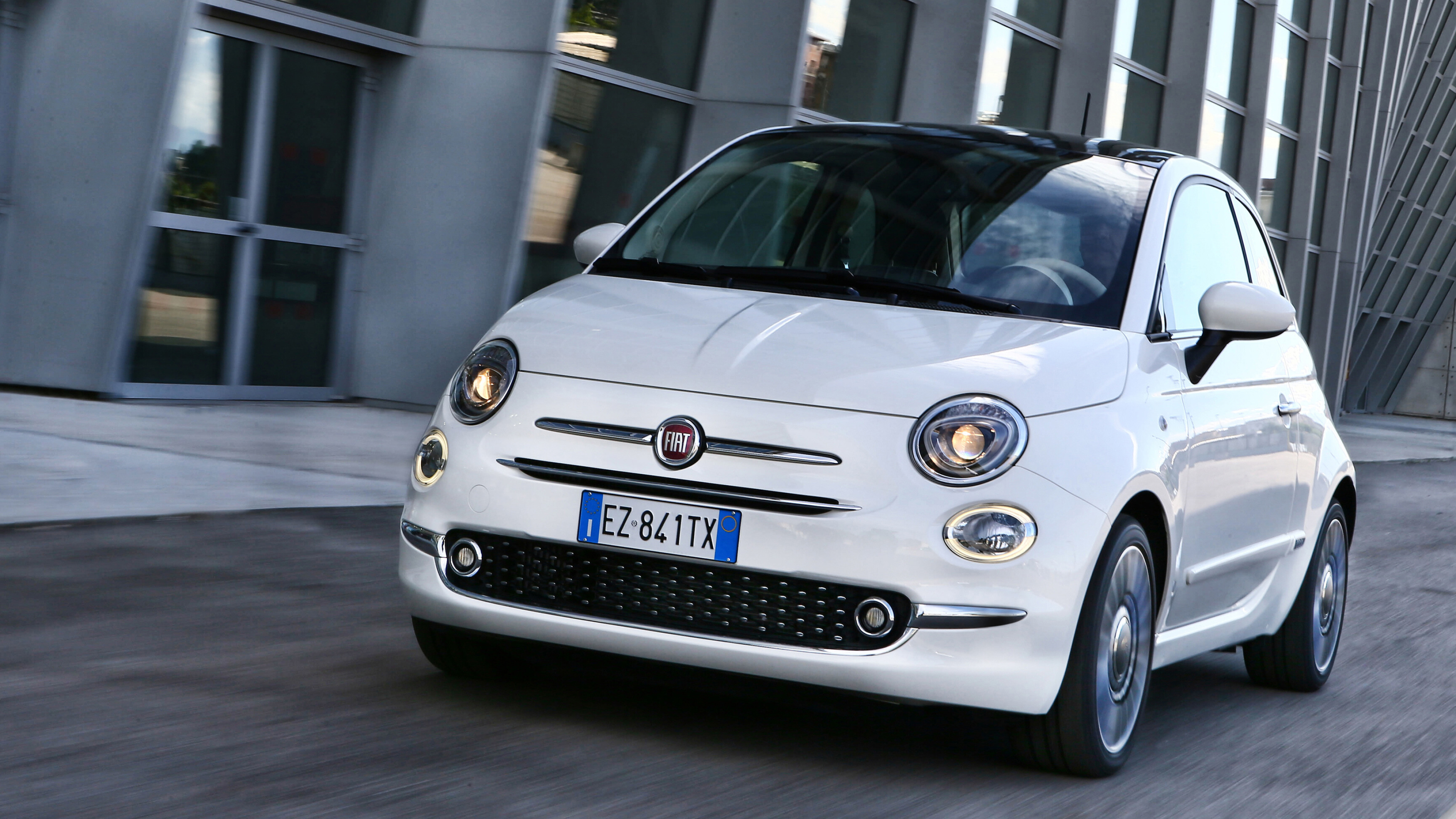 Fiat: 500, An A-segment city car manufactured and marketed by the subdivision of Stellantis since 2007. 3840x2160 4K Background.
