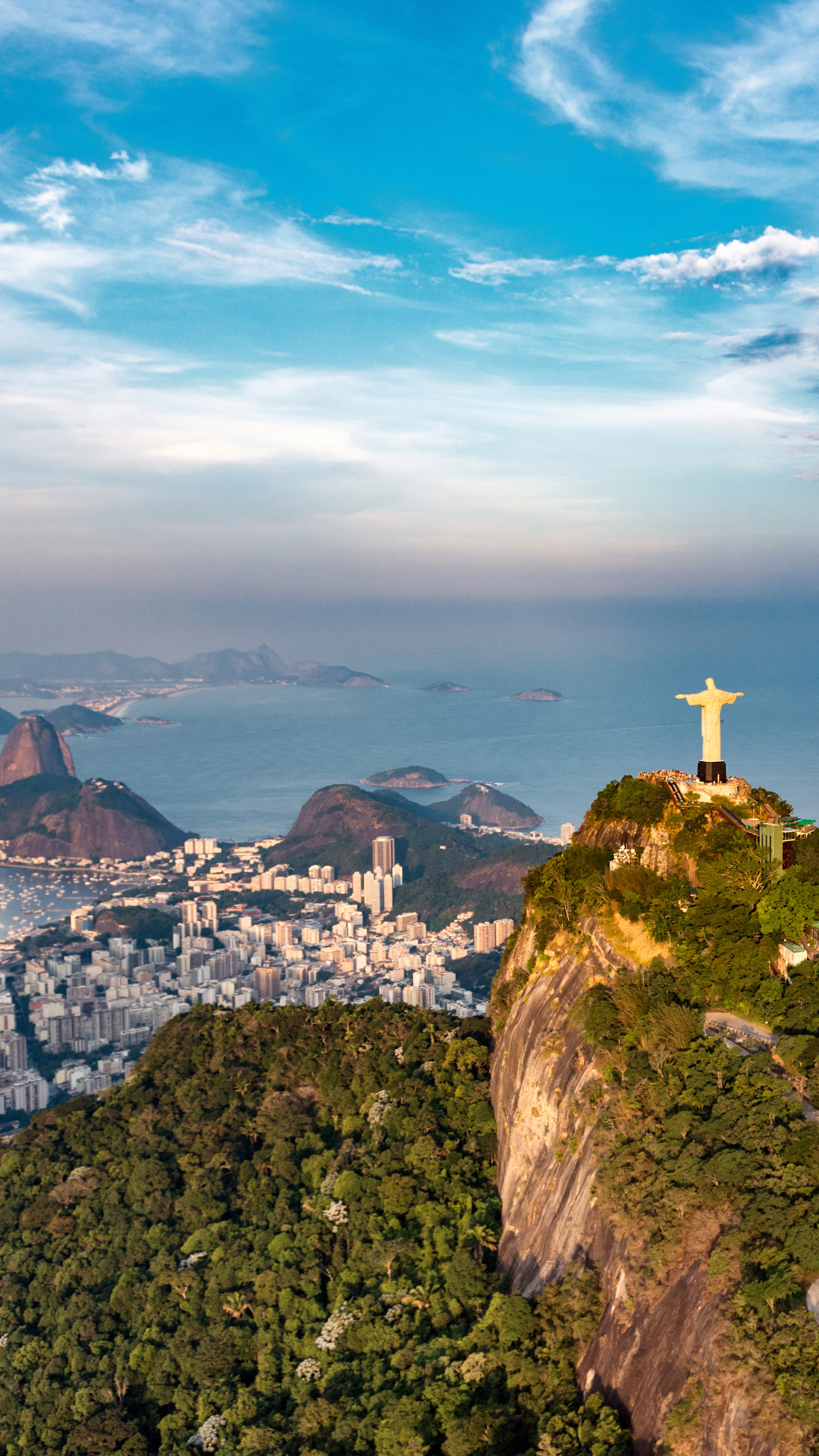 Christ the Redeemer, Man-made wonder, Rio de Janeiro, Brazilian beauty, 2160x3840 4K Handy