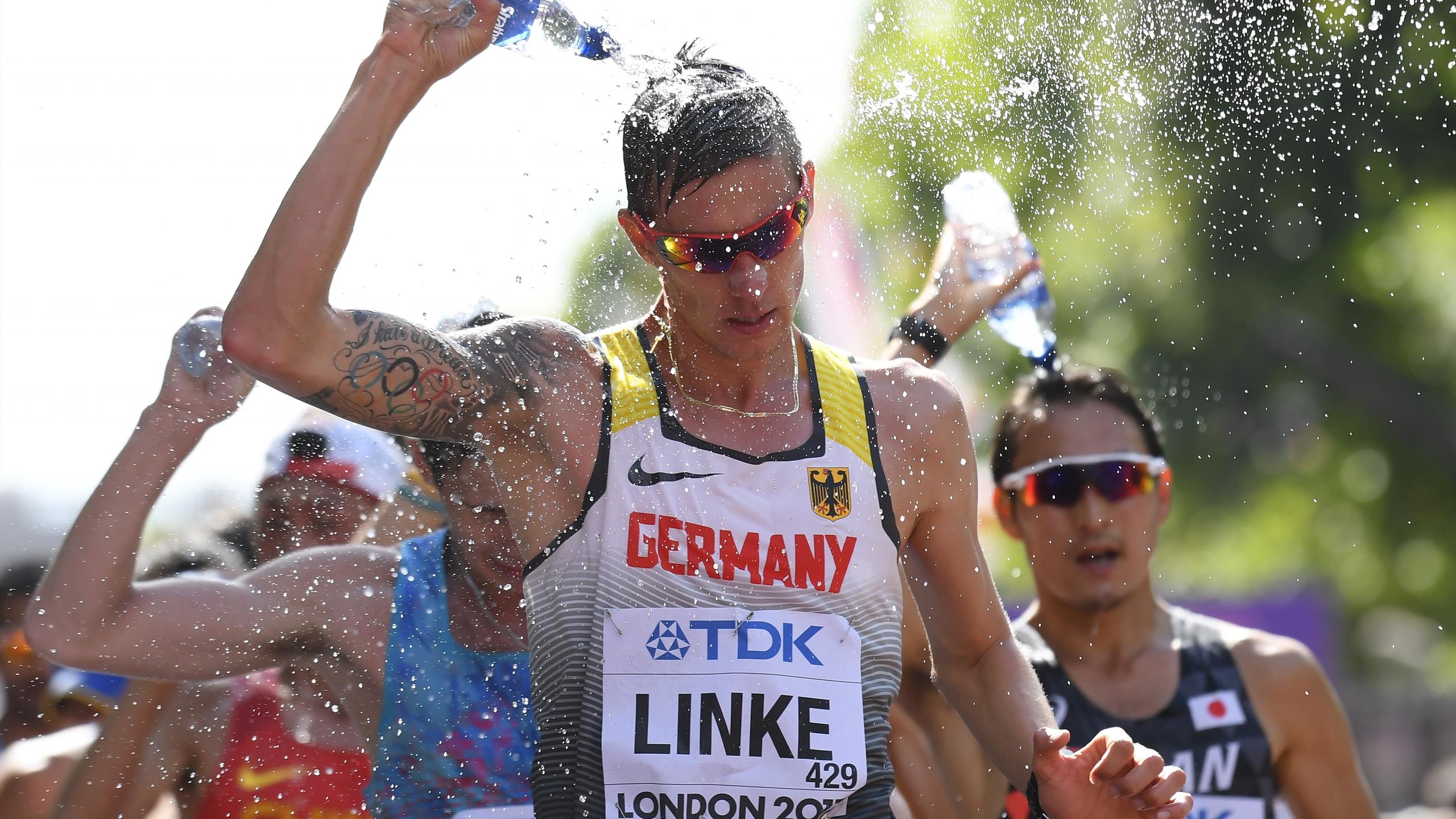 Racewalking: Christopher Linke, The 50 km event at the 2012 Summer Olympics athlete. 2560x1440 HD Wallpaper.