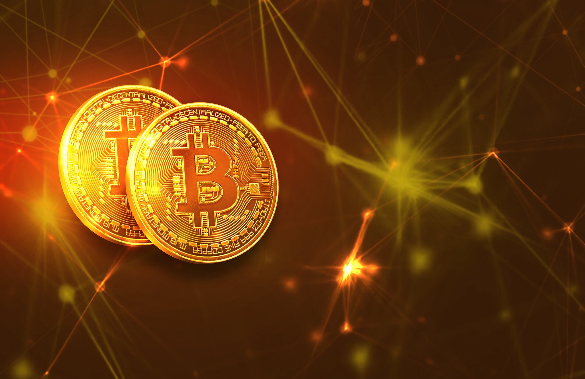 Bitcoin: The first decentralized cryptocurrency released in 2009. 1920x1250 HD Wallpaper.