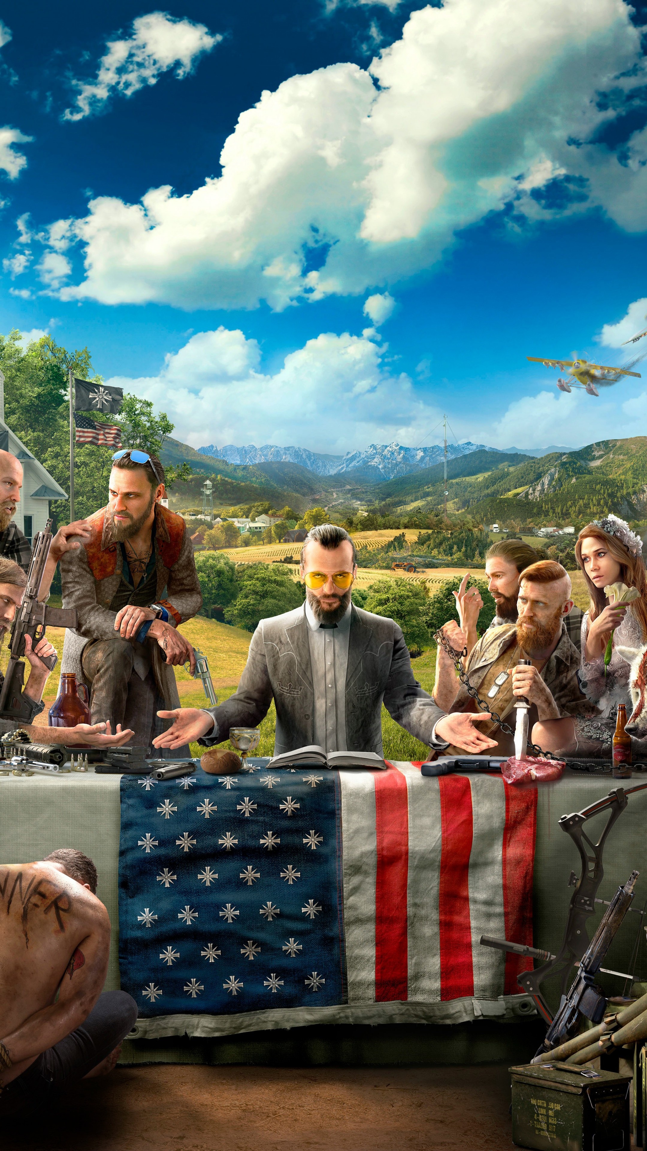Far Cry 5, Intense gameplay, Thrilling action, Dynamic environments, 2160x3840 4K Phone