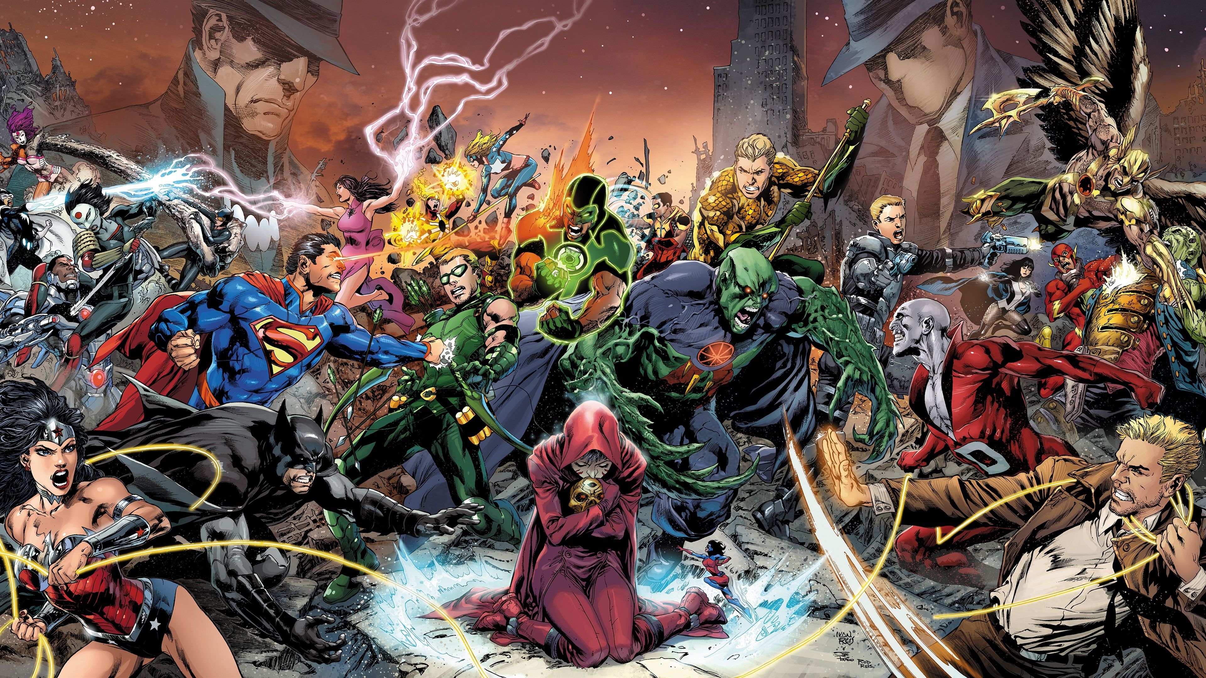 Trinity War, DC Comics Wallpaper, 3840x2160 4K Desktop