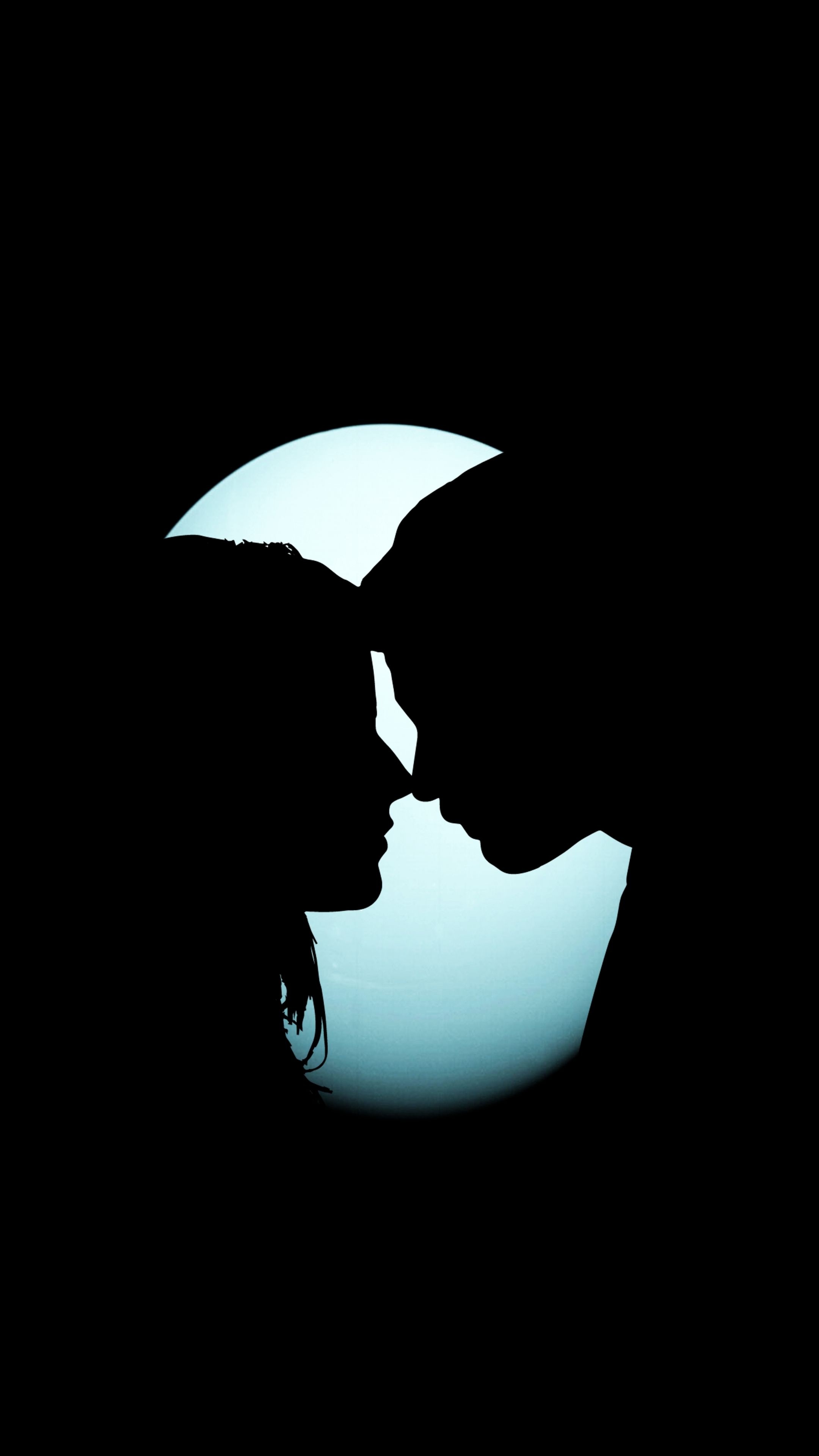 Dark silhouette, Love couple, Book cover, Background, 2160x3840 4K Handy