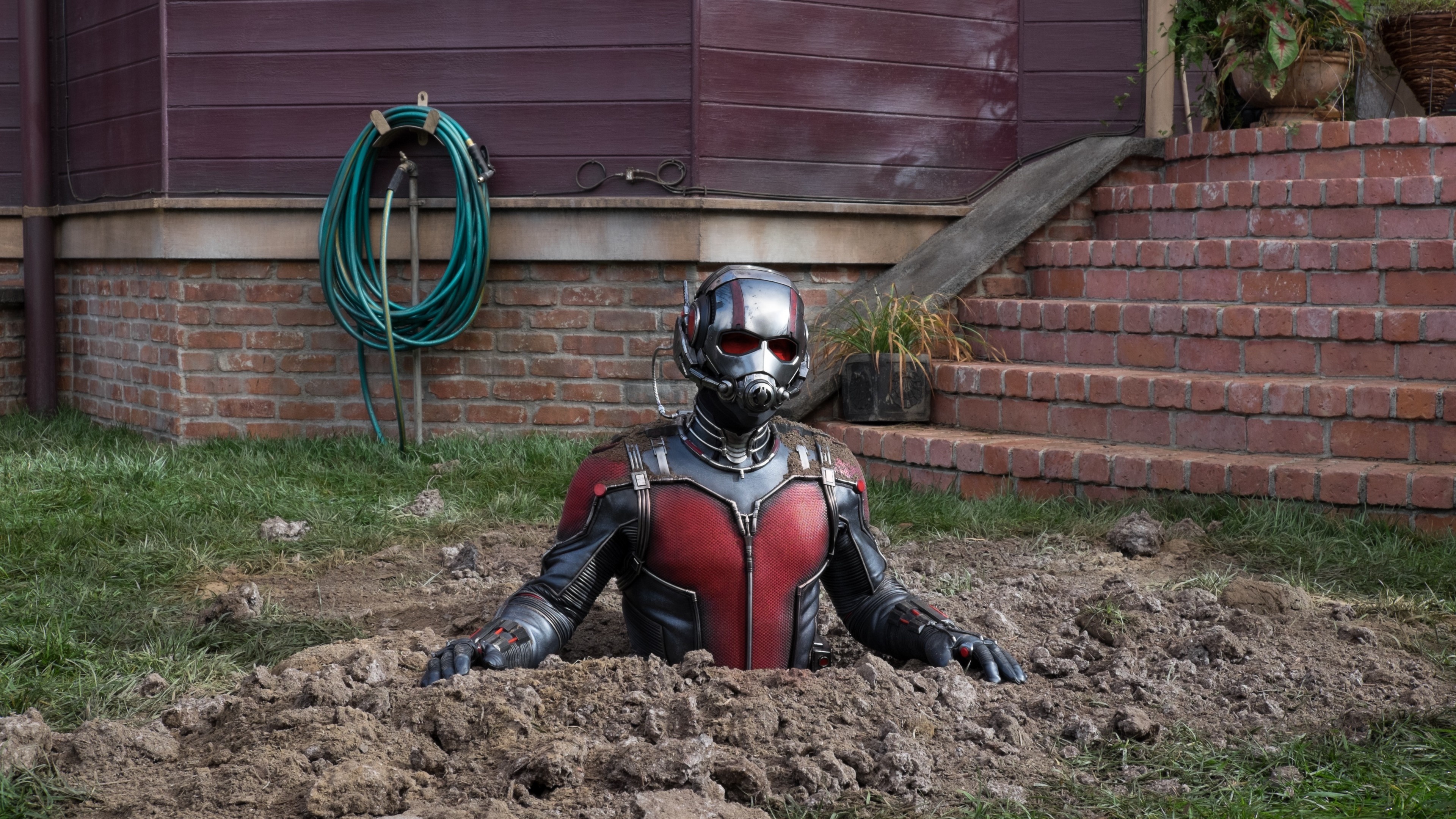 Paul Rudd: Portrayed Scott Lang in a 2015 American superhero film, Ant-Man. 3840x2160 4K Wallpaper.