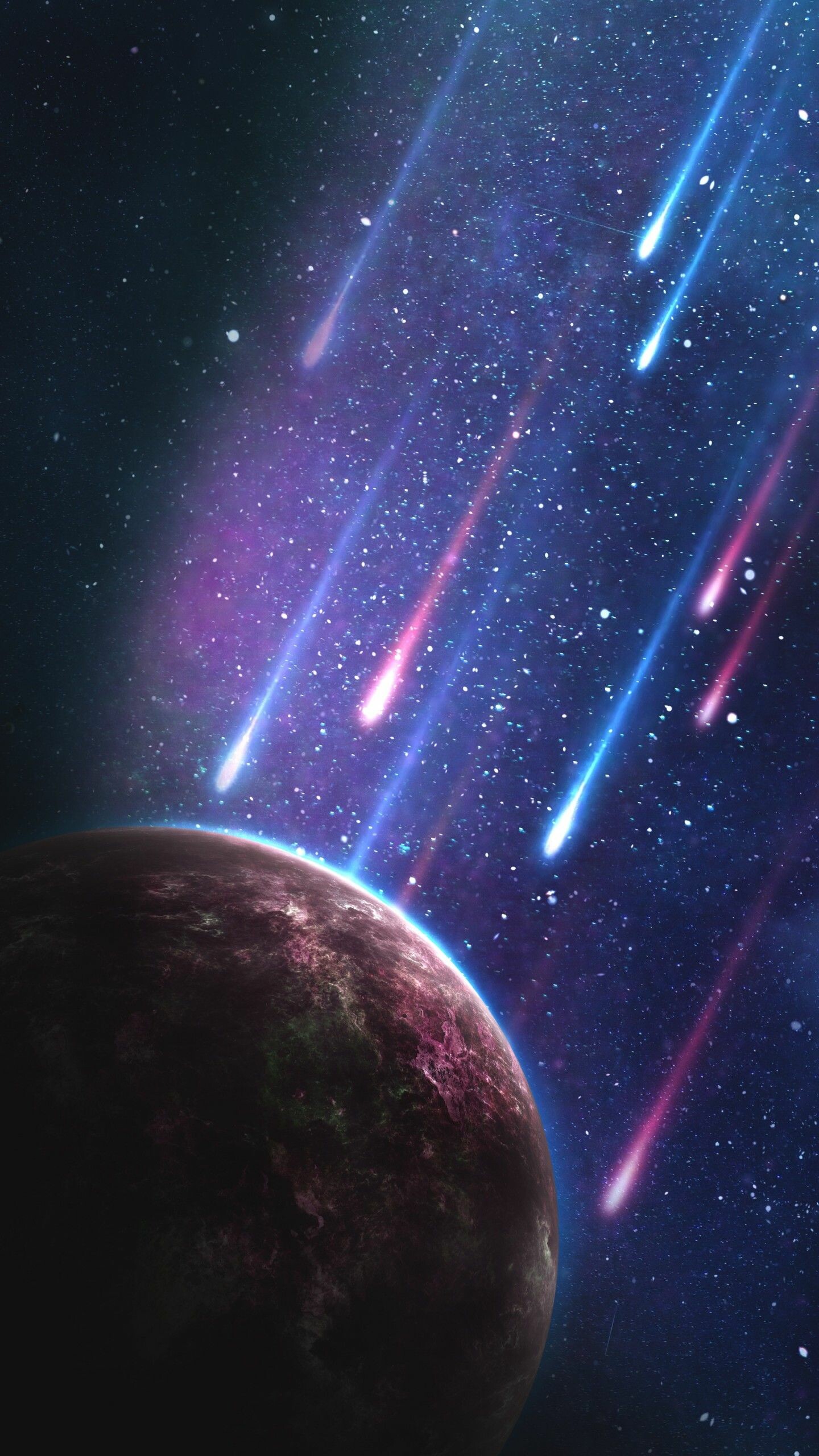 Meteor: Meteorite, originates in outer space and survives its passage through the atmosphere. 1440x2560 HD Wallpaper.