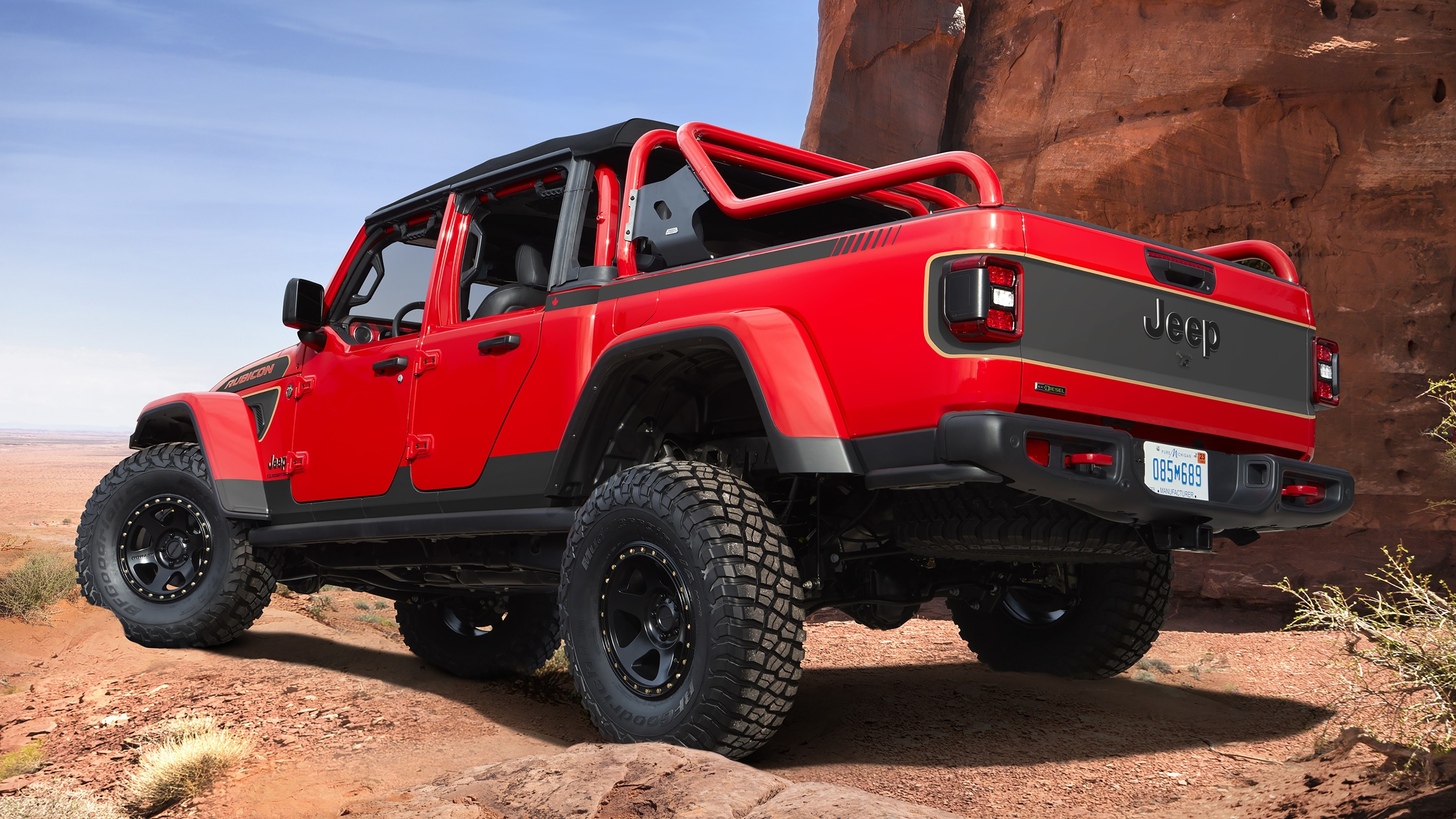 Jeep Gladiator, Off-road adventure, Customizable features, Versatility, 3840x2160 4K Desktop