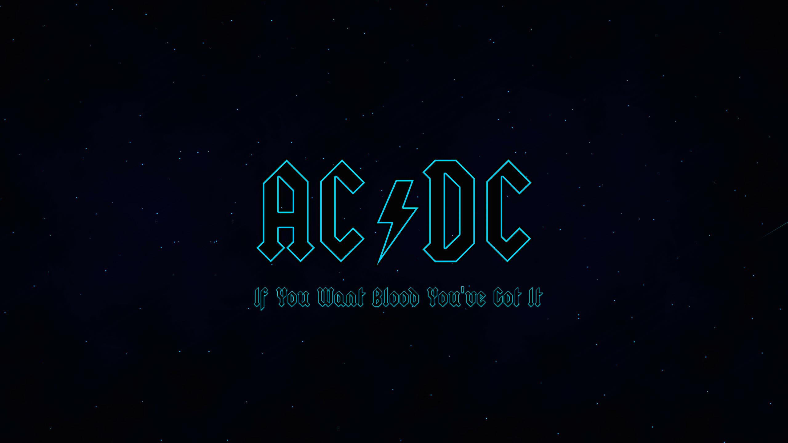 AC/DC, Band Logo, Unique Wallpaper, Music Fan, 2560x1440 HD Desktop