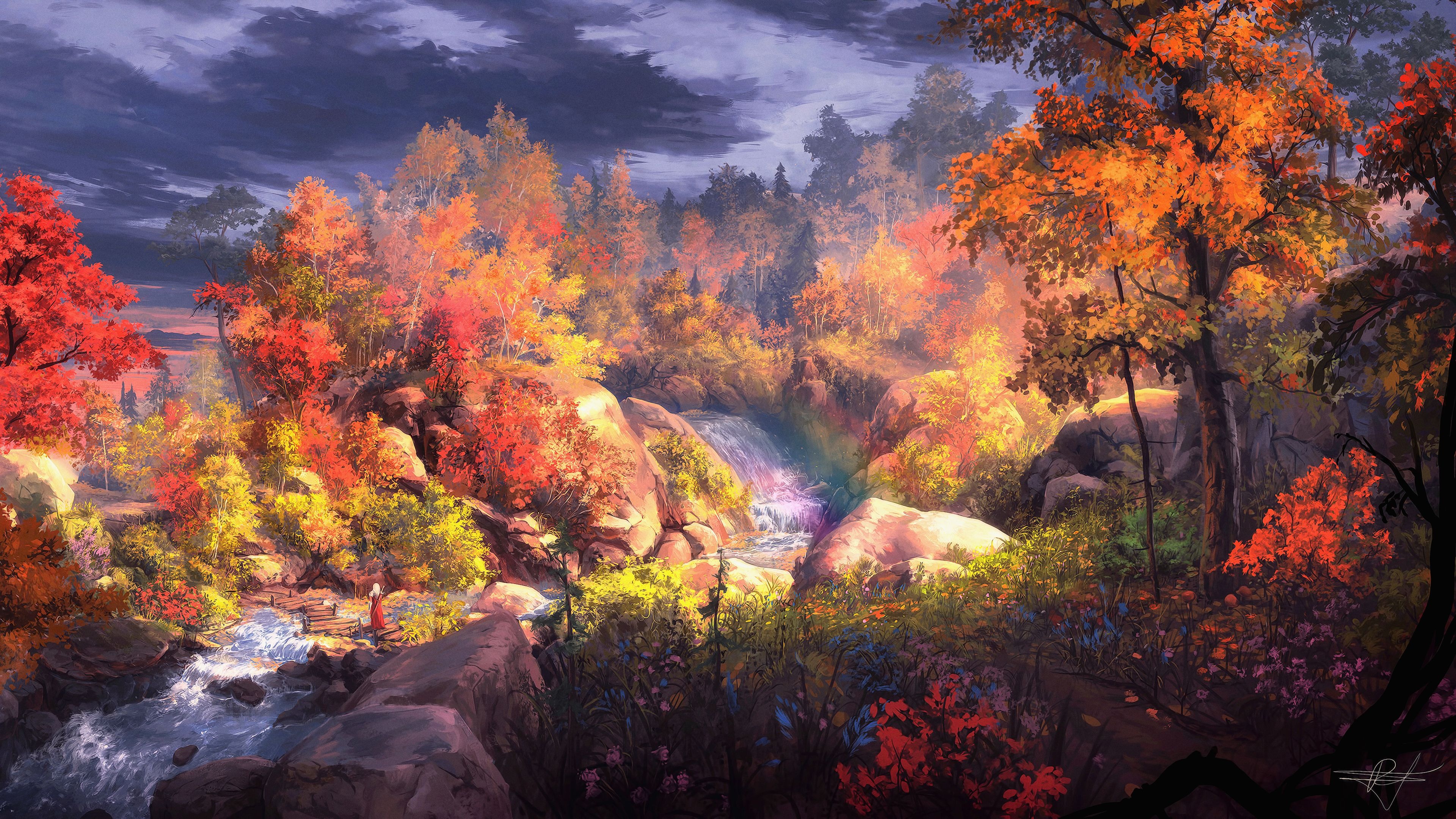 Fall art wallpapers, Seasonal, Autumn, Colors, 3840x2160 4K Desktop
