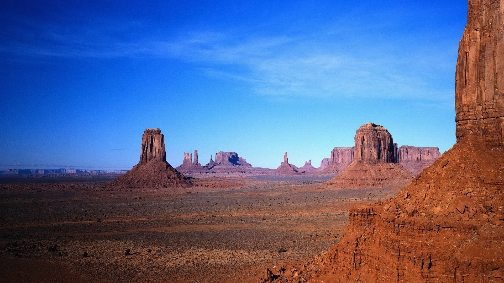 Monument Valley wallpapers widescreen, Majestic landscapes, Desert beauty, Nature's wonder, 1920x1080 Full HD Desktop