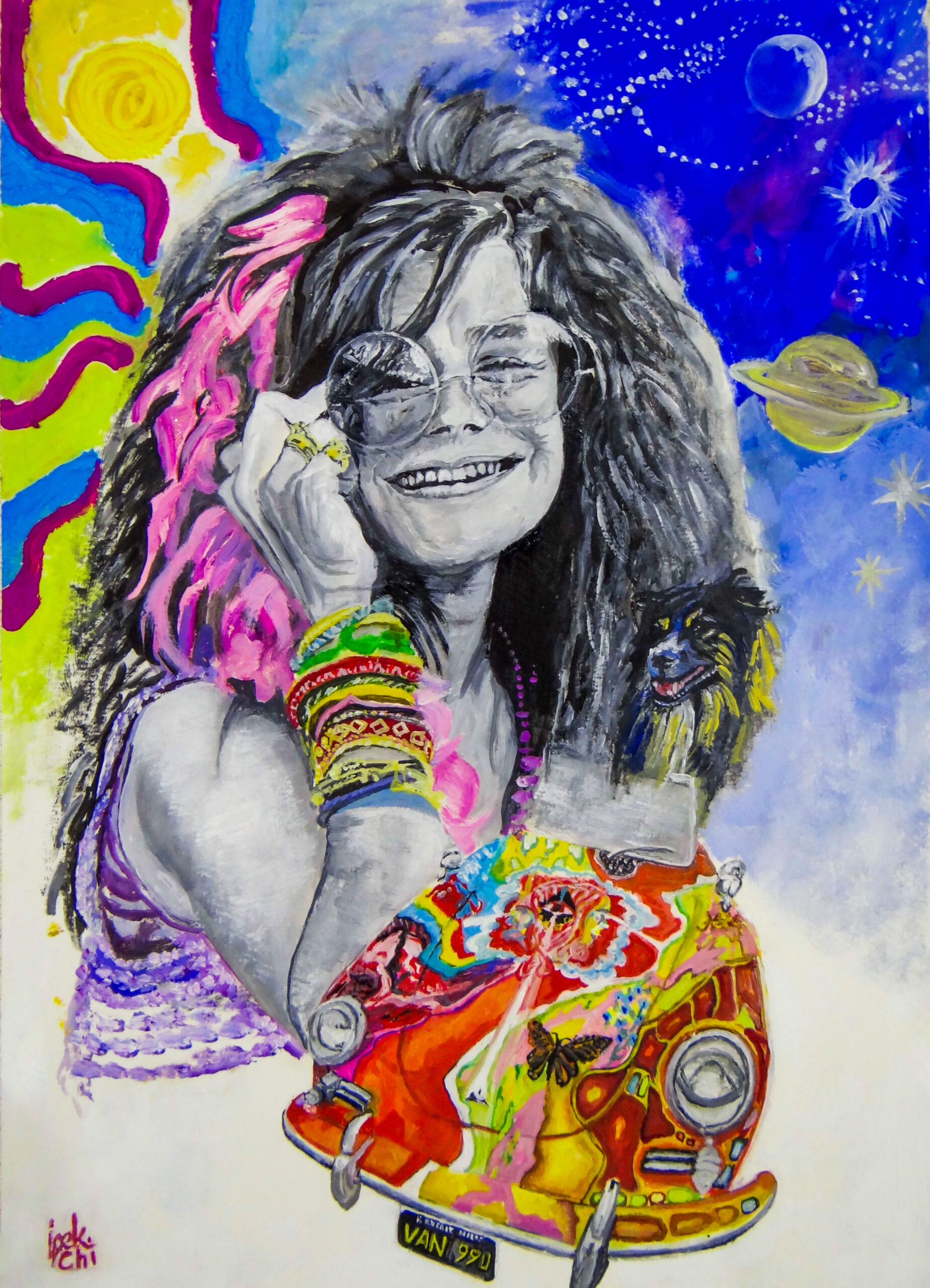 Janis Joplin, Artwork with a story, Gallerima collection, Musical inspiration, 1850x2560 HD Handy