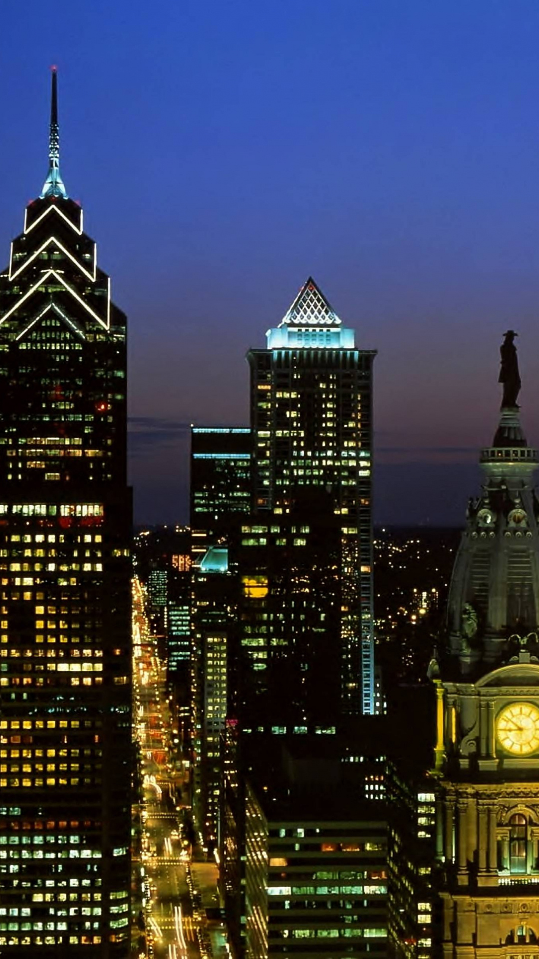 Philly Skyline, Travels, Philadelphia landmarks, Delaware River, 1080x1920 Full HD Phone