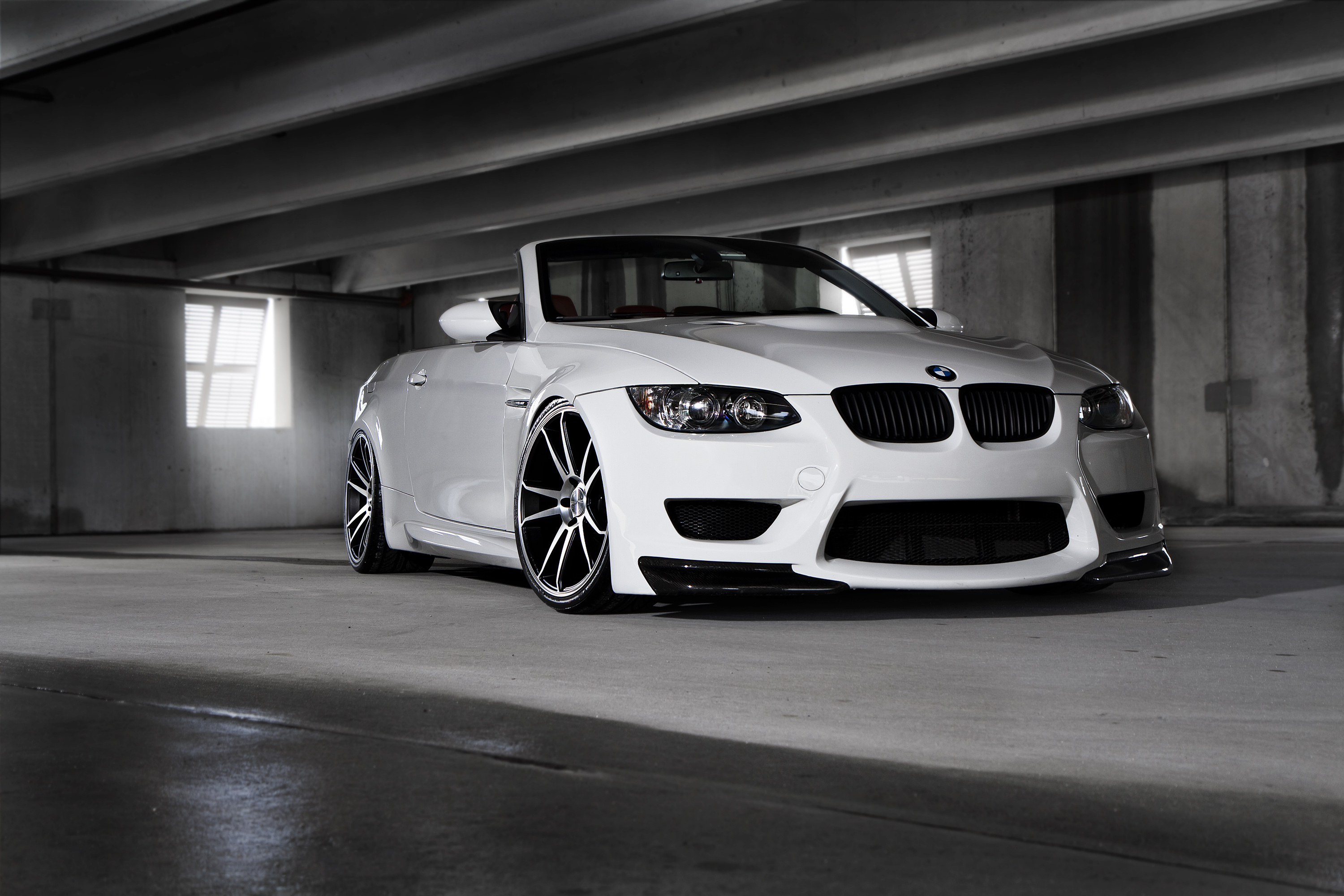 BMW M3, White front view, Striking presence, Luxury sports car, 3000x2000 HD Desktop