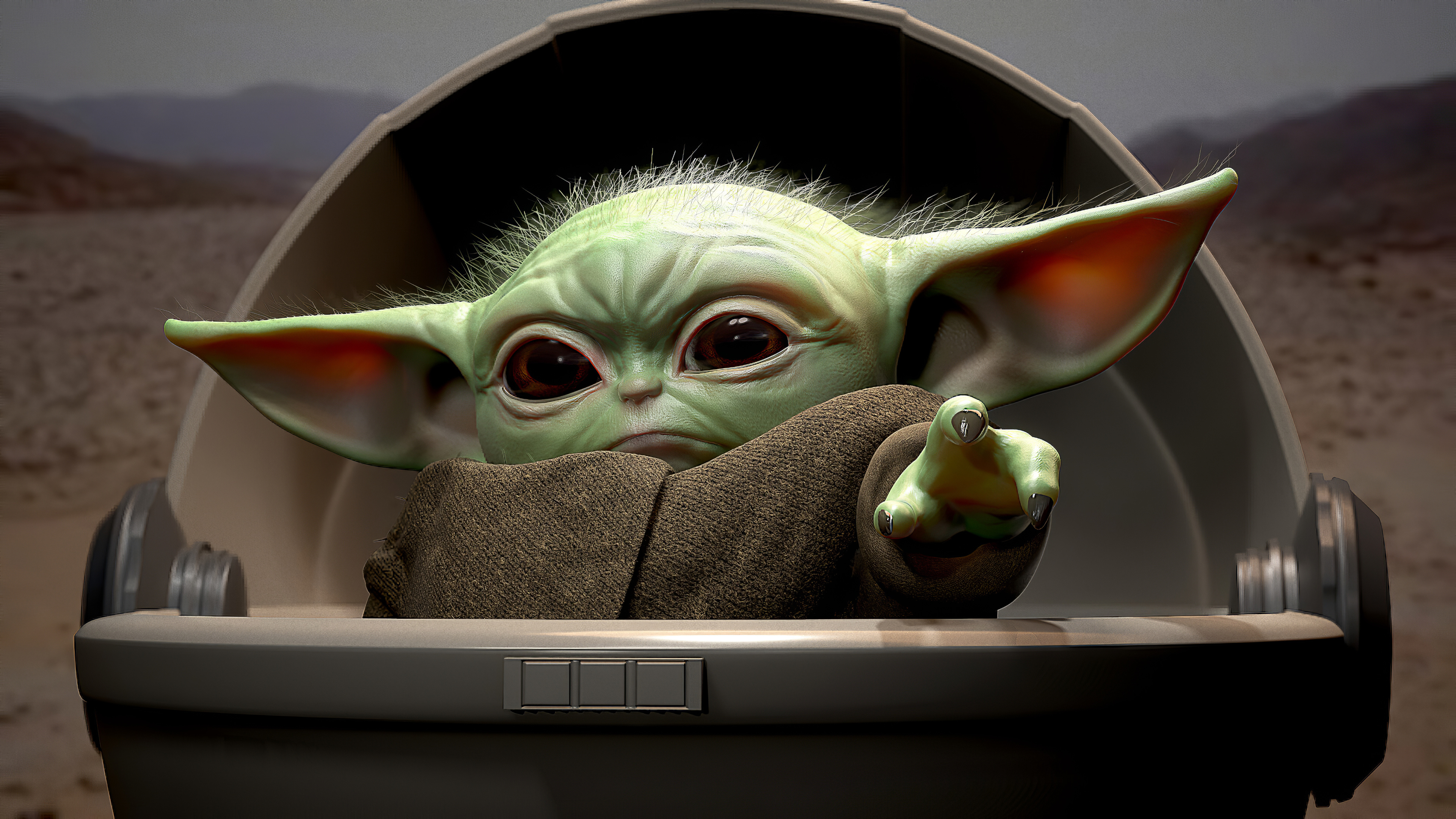 Baby Yoda in 4K, Artistic image, HD TV shows, HD 4K wallpapers, 3840x2160 4K Desktop