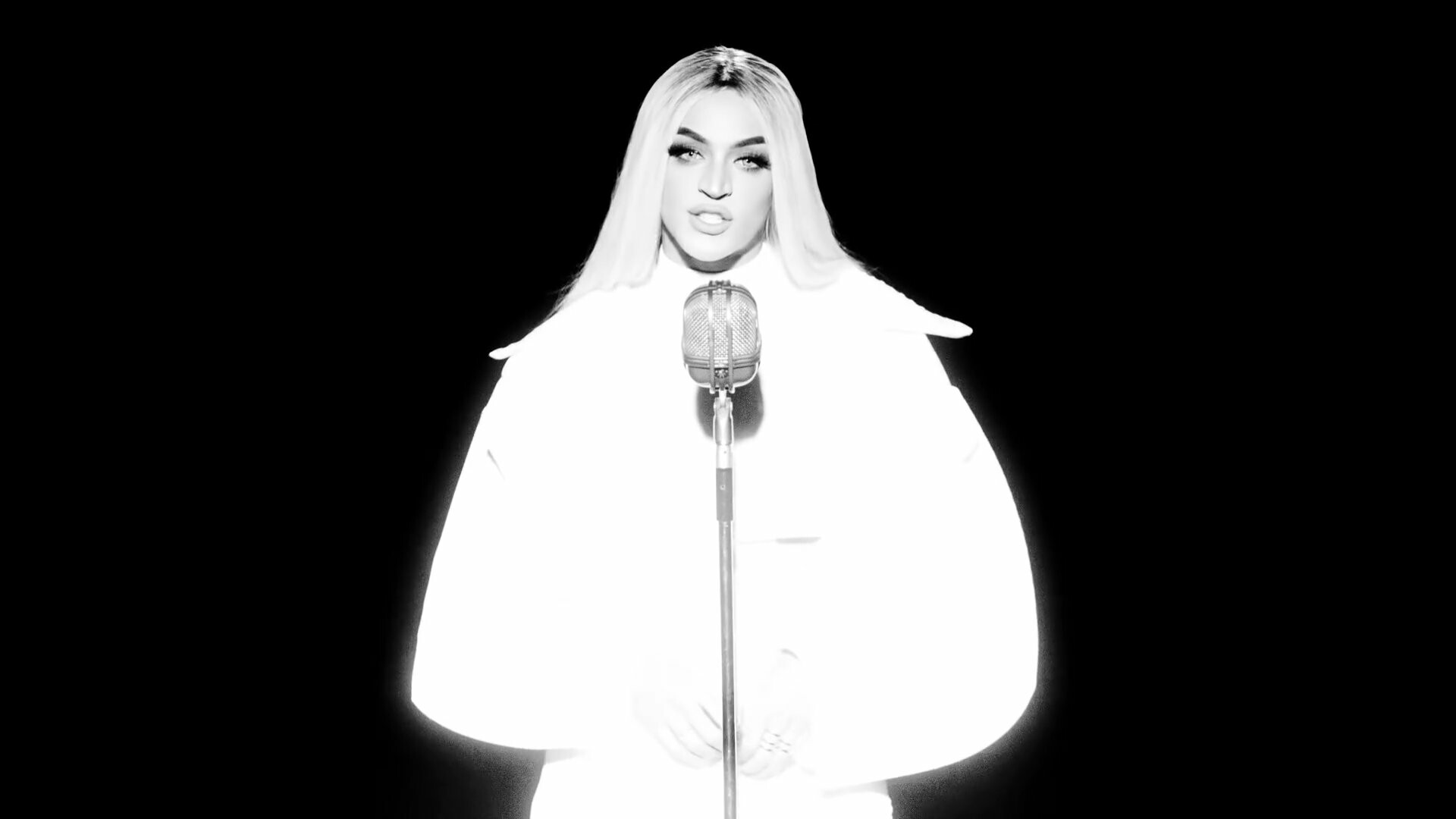 Pabllo Vittar: One of the most influential voices in Brazilian pop music, Monochrome. 1920x1080 Full HD Background.