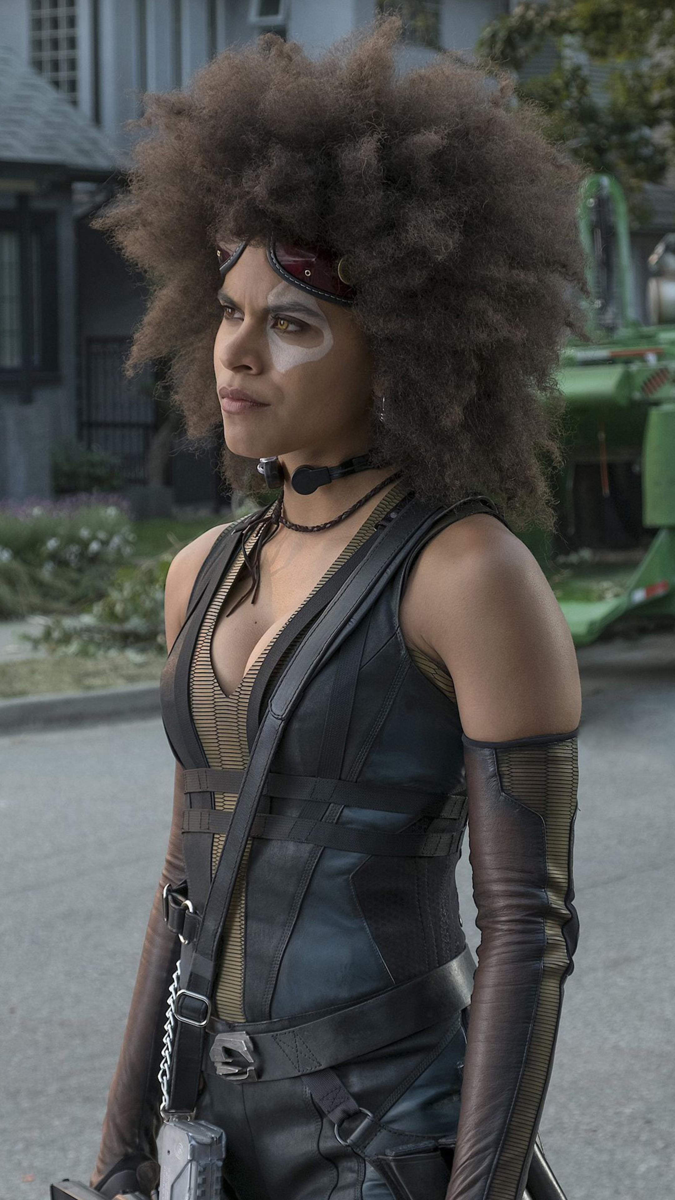 Zazie Beetz, Domino in Deadpool 2, Action-packed movie, Sony Xperia wallpapers, 2160x3840 4K Phone
