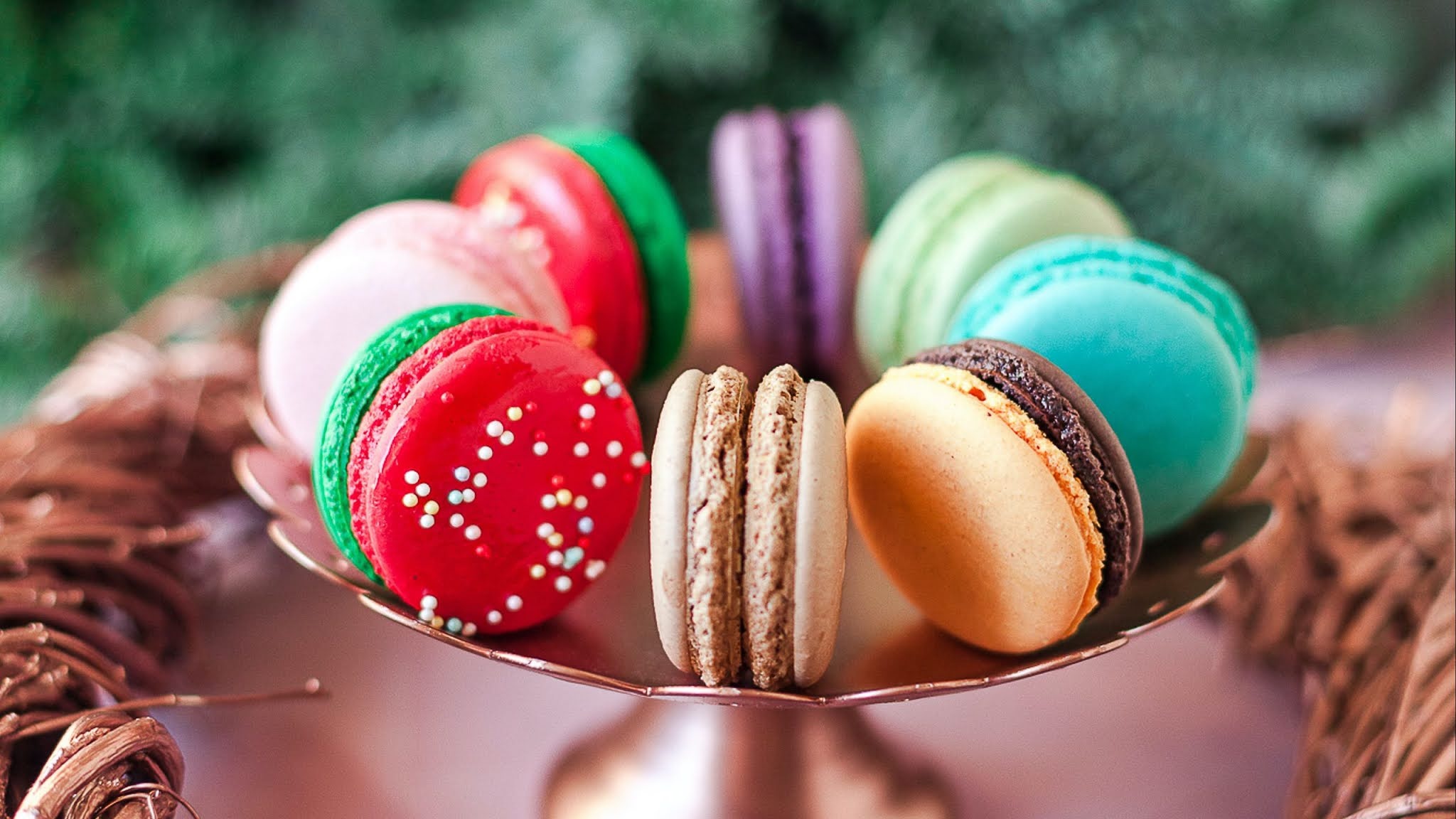 Macaron: French cookie, Confectionery, Sweetness. 2050x1160 HD Background.