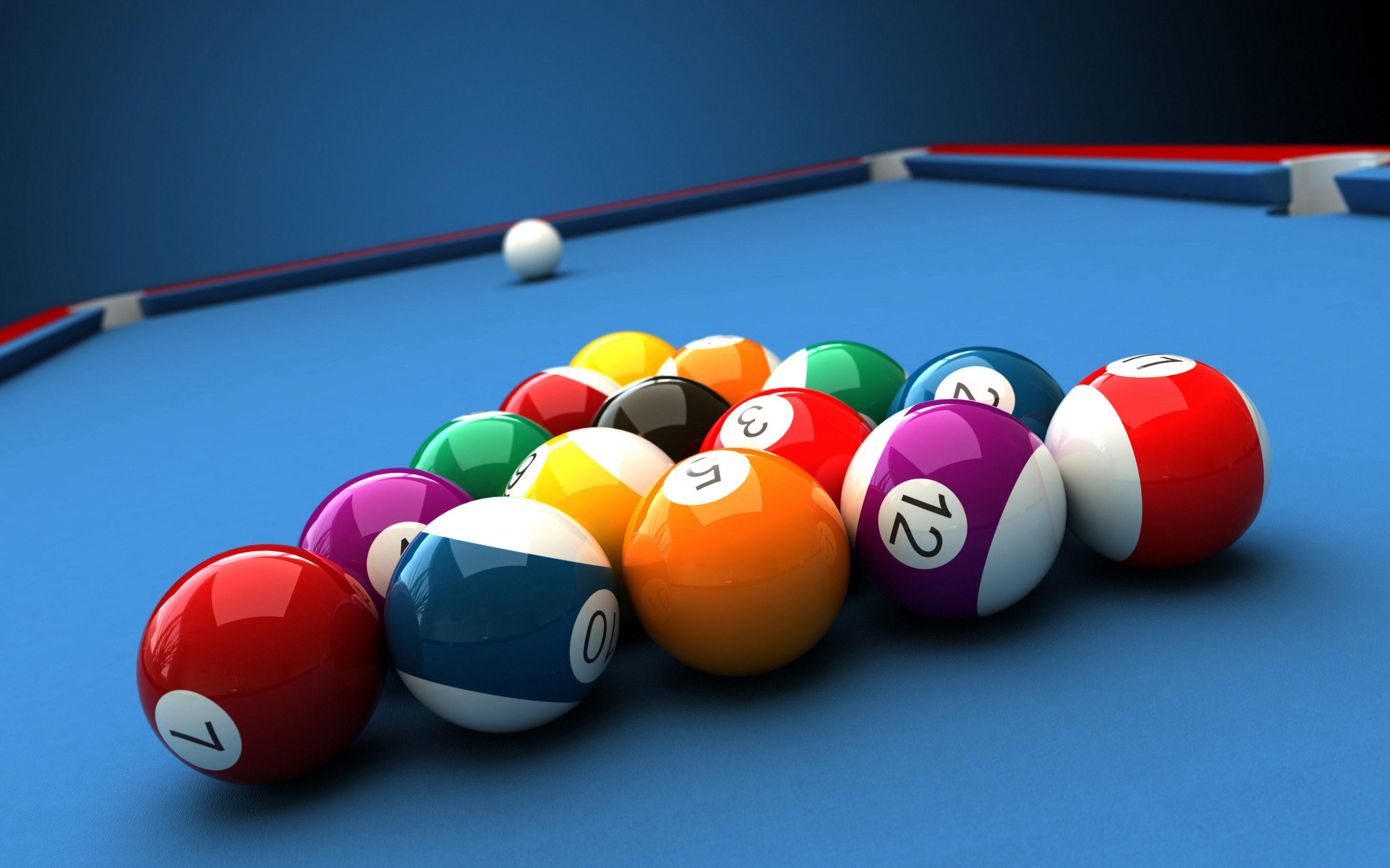 Billiards: Triangle, A game of skill played with a cue, which is used to shoot object balls with a white one. 2880x1800 HD Background.