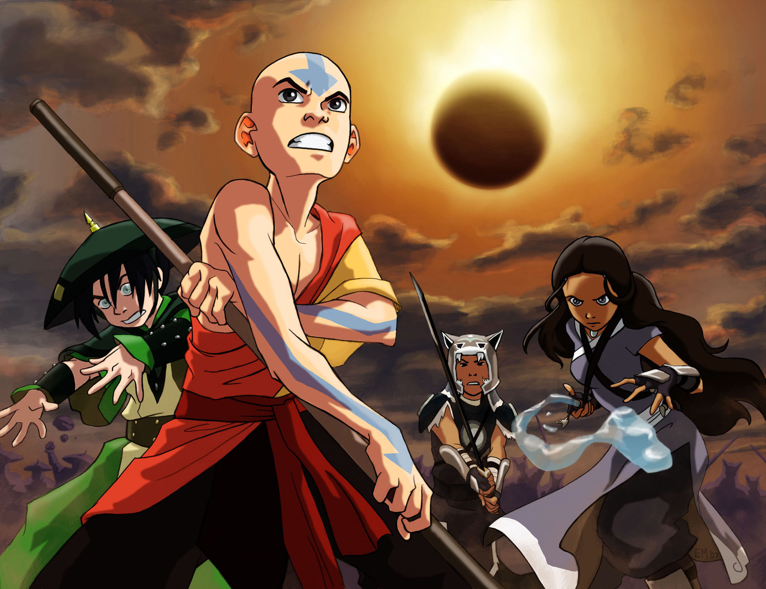 Avatar: The Last Airbender: An American anime-influenced animated television series. 2670x2050 HD Background.