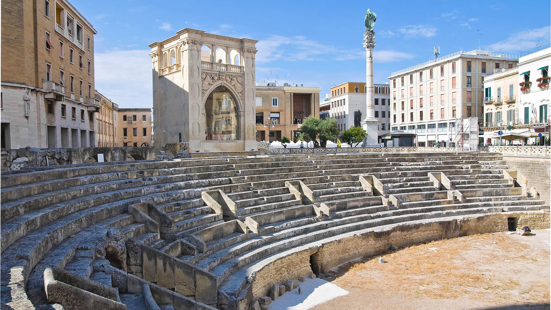 Saint Oronzo Square, Virtual experience, Lecce's heart, Visionary atmosphere, 1920x1080 Full HD Desktop