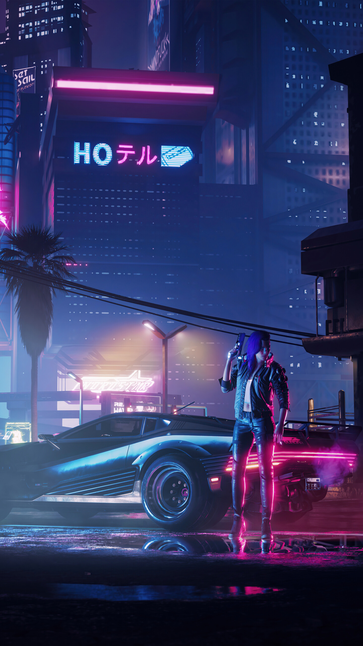Cyberpunk 2077: Created by CD Projekt, the acclaimed development group behind The Witcher. 1440x2560 HD Background.