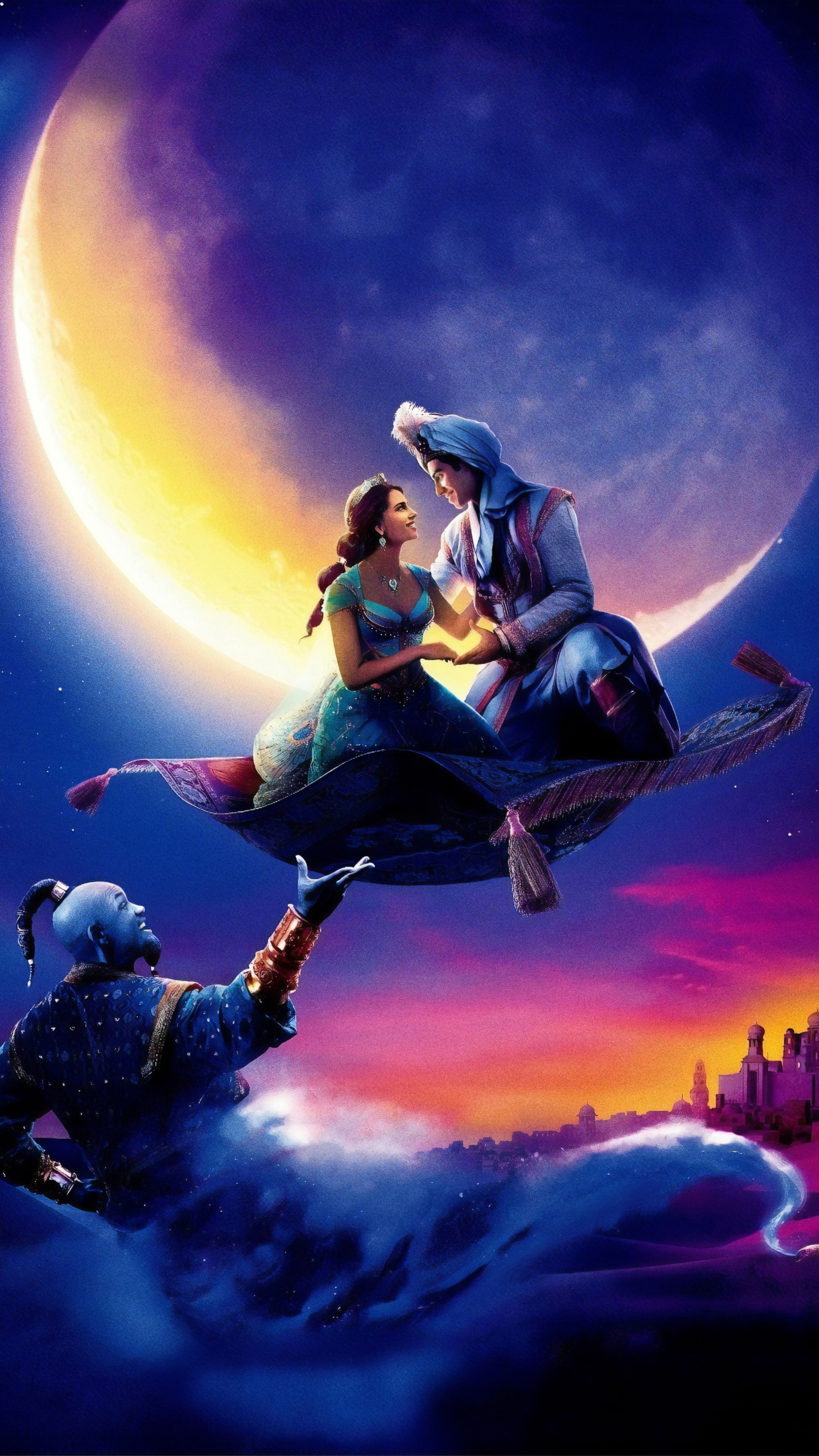 Aladdin 2019 movie, Xperia wallpapers, HD images, Background photos, 2160x3840 4K Phone