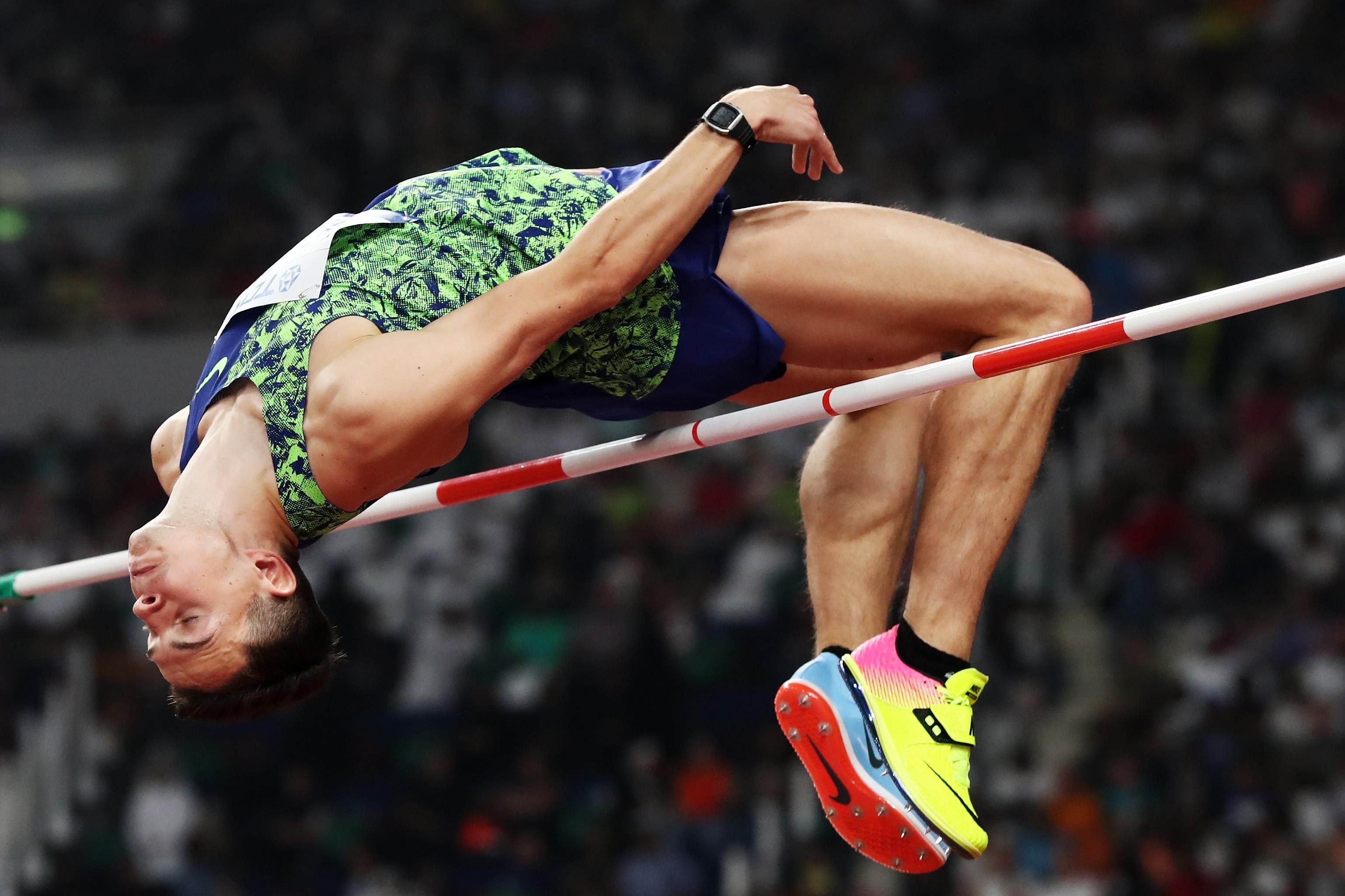 High Jump: An event in which athletes compete in leaping for height over a crossbar. 3080x2050 HD Background.