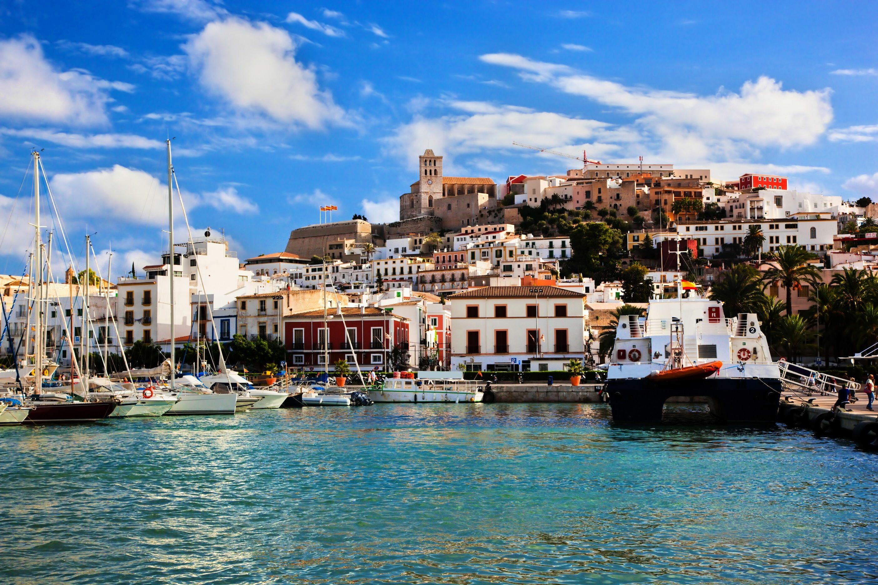 Ibiza: 150 kilometers from the city of Valencia, Boats, Buildings. 2810x1880 HD Background.