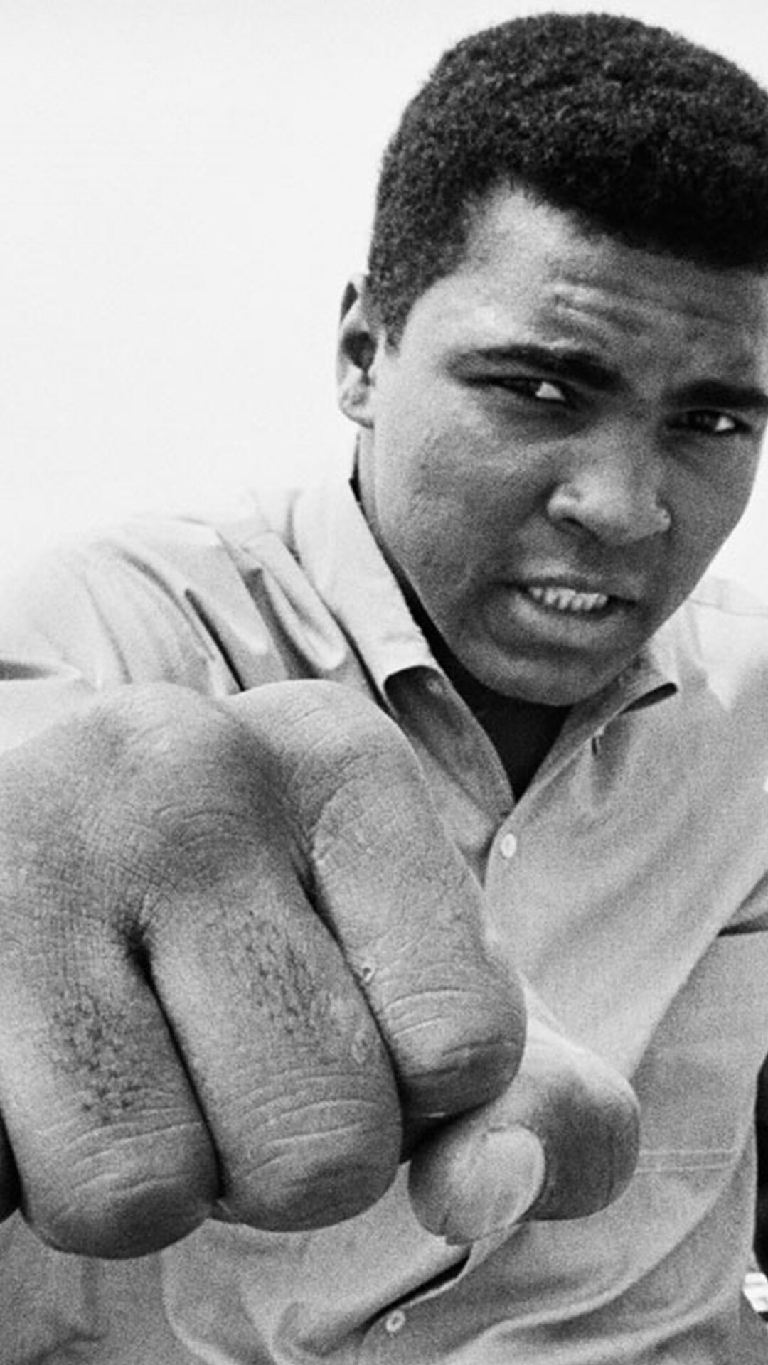 Muhammad Ali, Sporting legend, Monochrome glory, Breathtaking shot, 1080x1920 Full HD Phone
