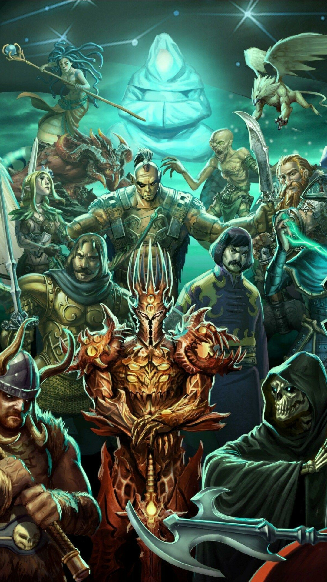 Heroes of Might and Magic: A series of turn-based strategy computer games created by New World Computing. 1080x1920 Full HD Wallpaper.