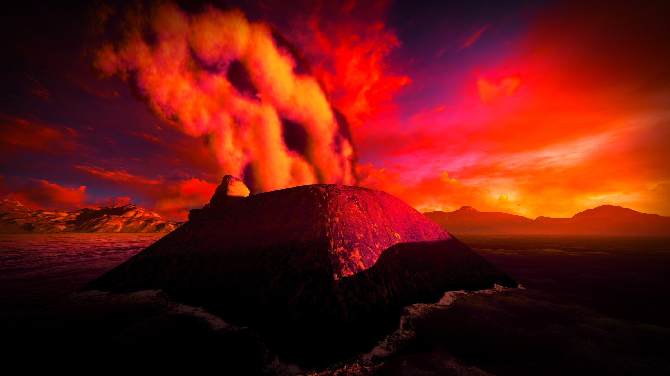 Krakatoa Volcano, Travels, Catastrophic, Natural disaster, 2310x1300 HD Desktop