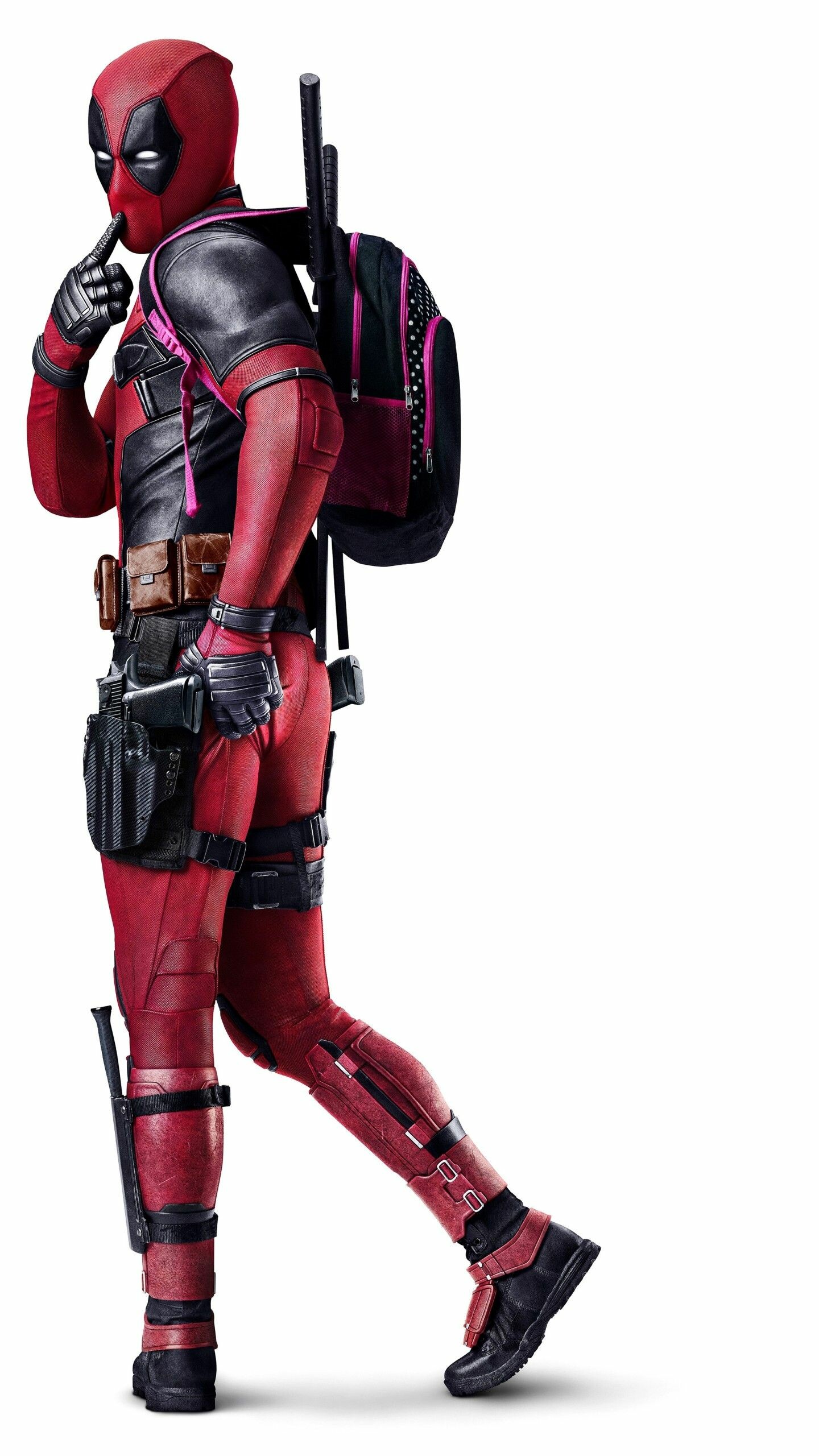 Deadpool: Portrayed by Ryan Reynolds and is based on the Marvel Comics character of the same name. 1440x2560 HD Wallpaper.