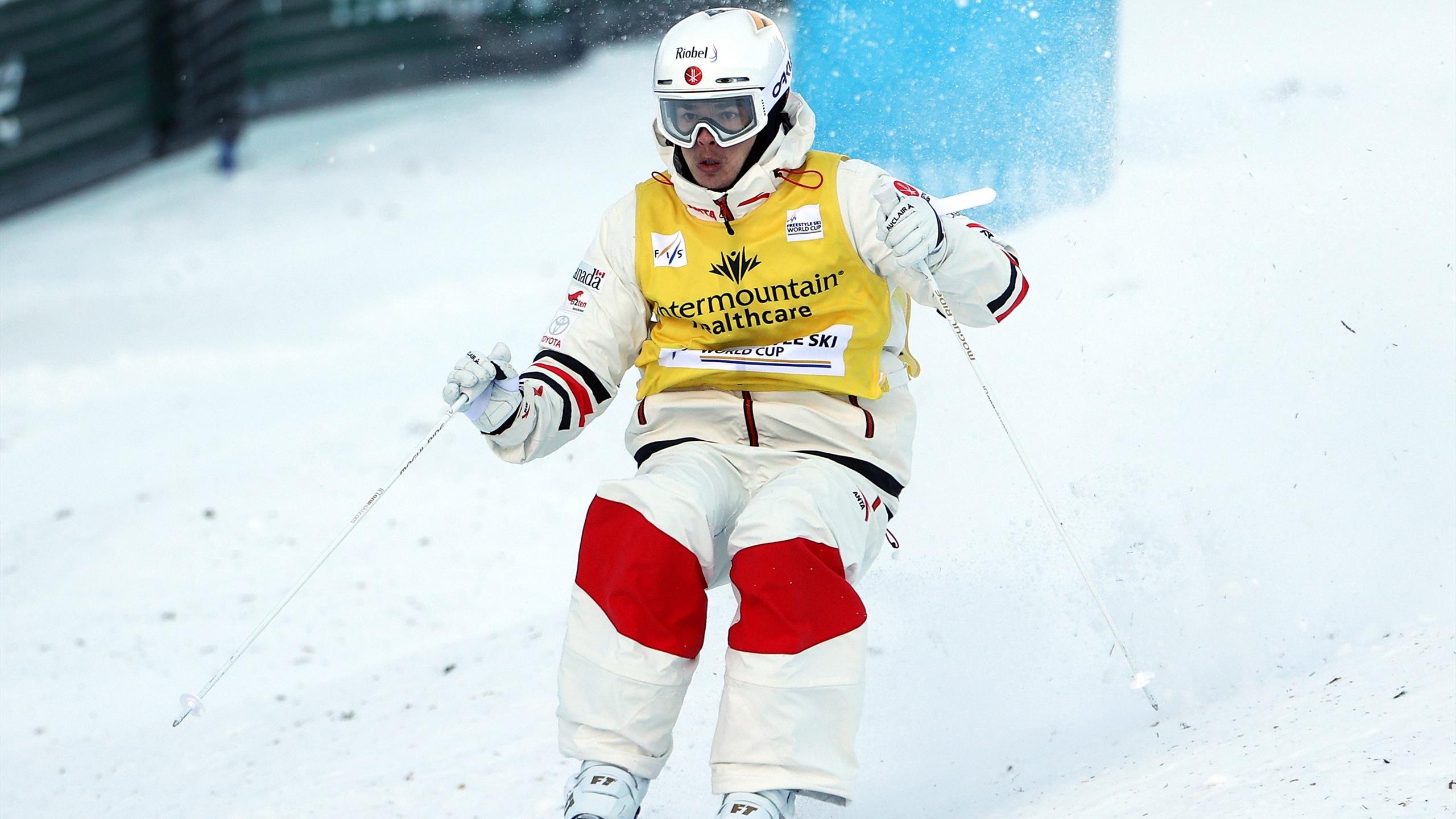 Mikael Kingsbury, Dual moguls victory, Freestyle ski world cup event, Eurosport, 2560x1440 HD Desktop