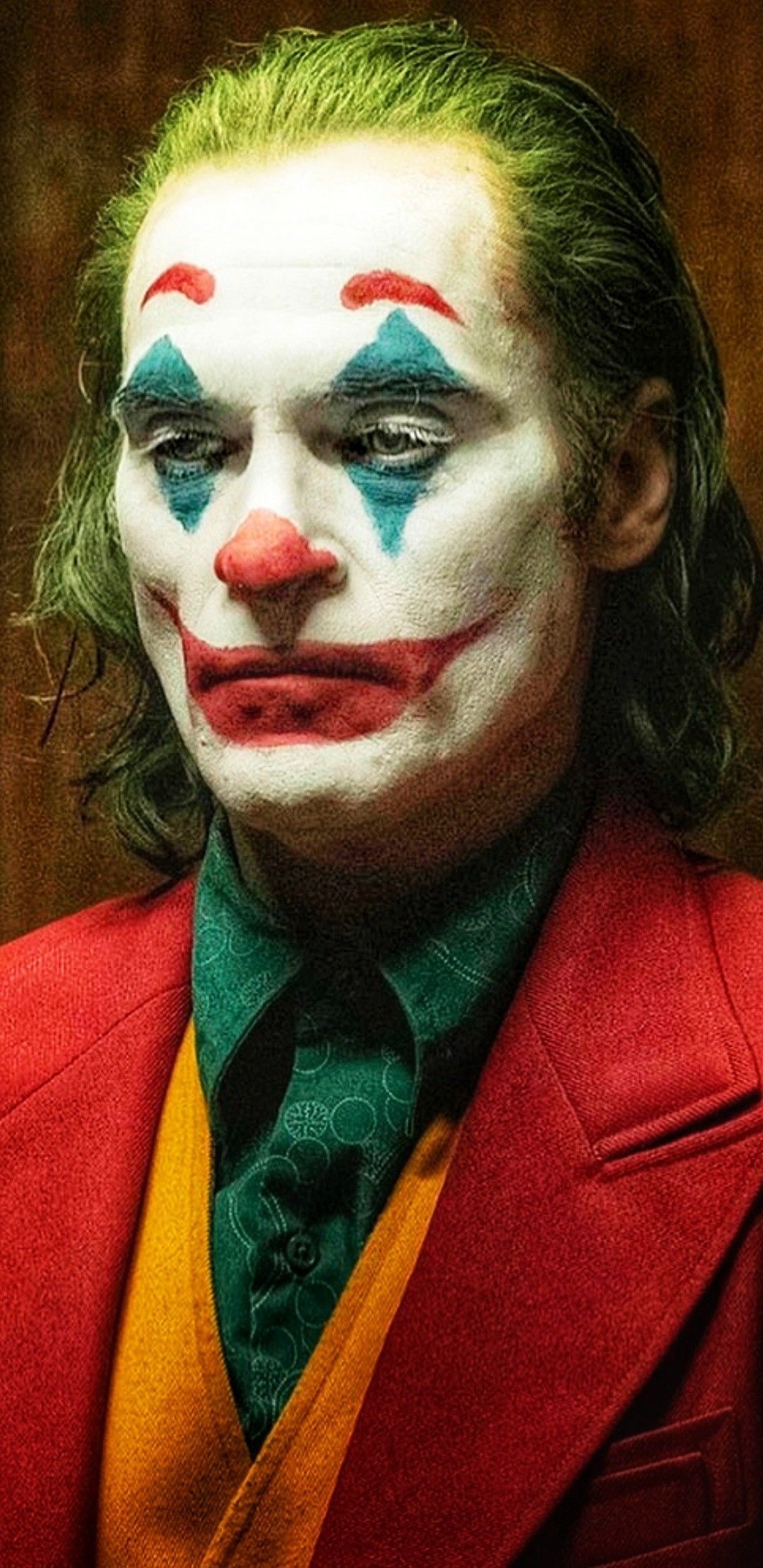 Joaquin Phoenix, Iconic Joker, Memorable poster, Artistic depiction, 1080x2220 HD Phone