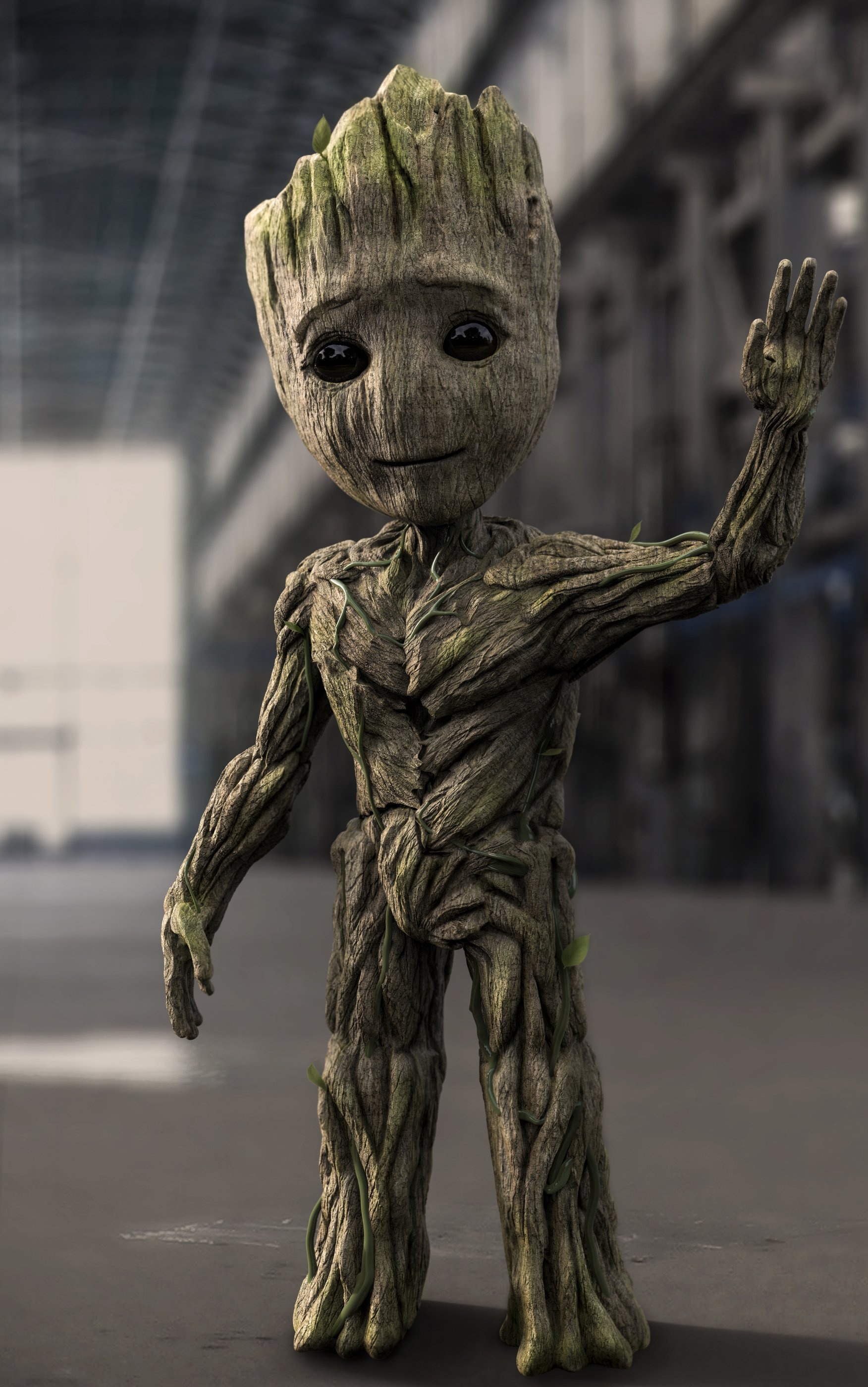 Comics version of Groot, Marvel superhero, Guardians of the Galaxy, Unique character design, 1760x2800 HD Handy