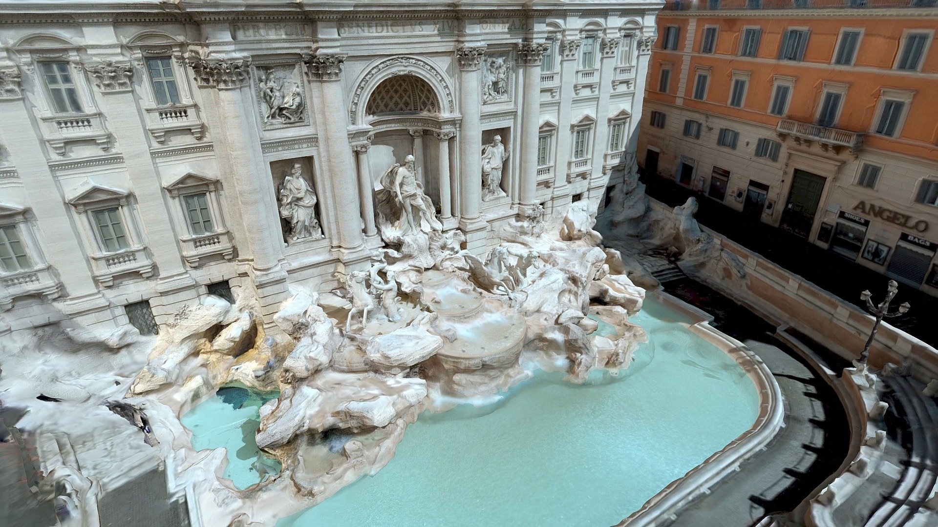 Fontana di Trevi, Rome Italy, 3D Model, Travels, 1920x1080 Full HD Desktop