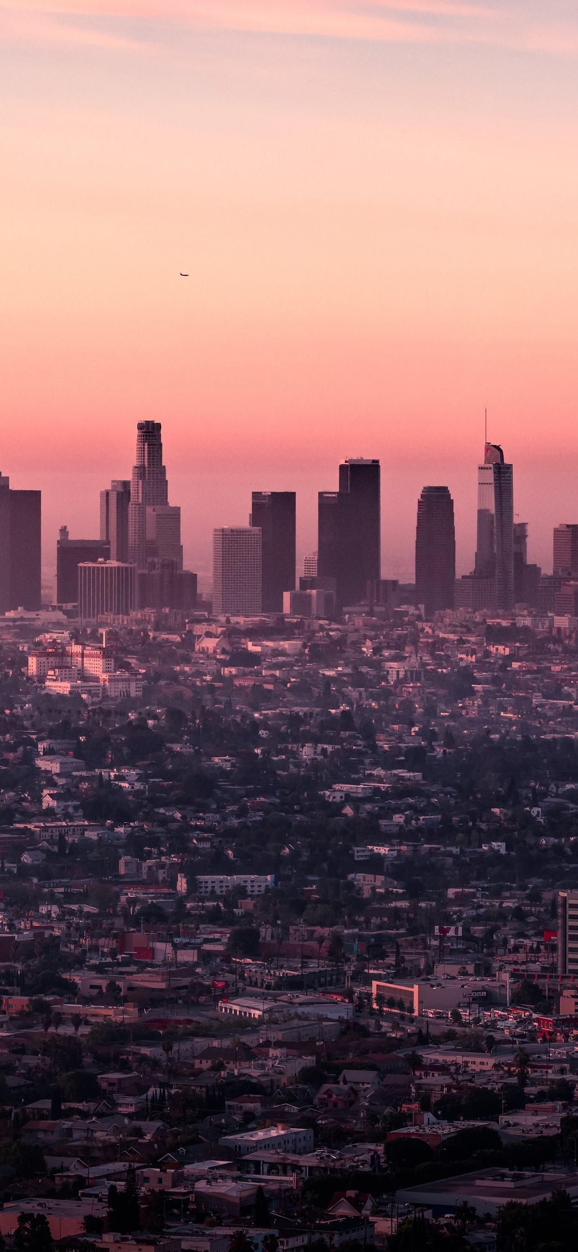 Los Angeles Skyline, Griffith Observatory, iPhone wallpapers, Stunning city view, 1130x2440 HD Phone