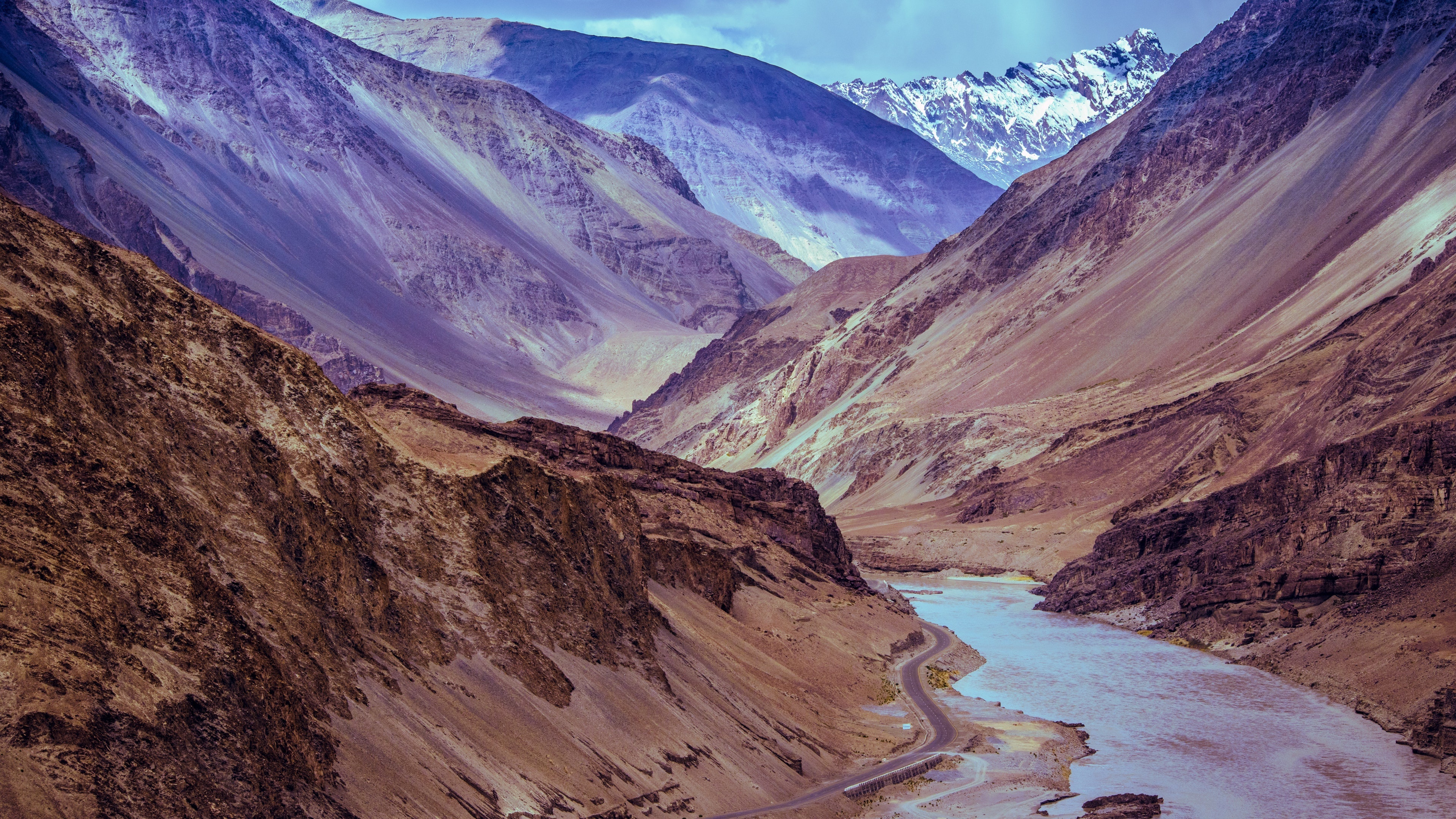 Indus River, Himalayan desert, 3840x2160 4K Desktop