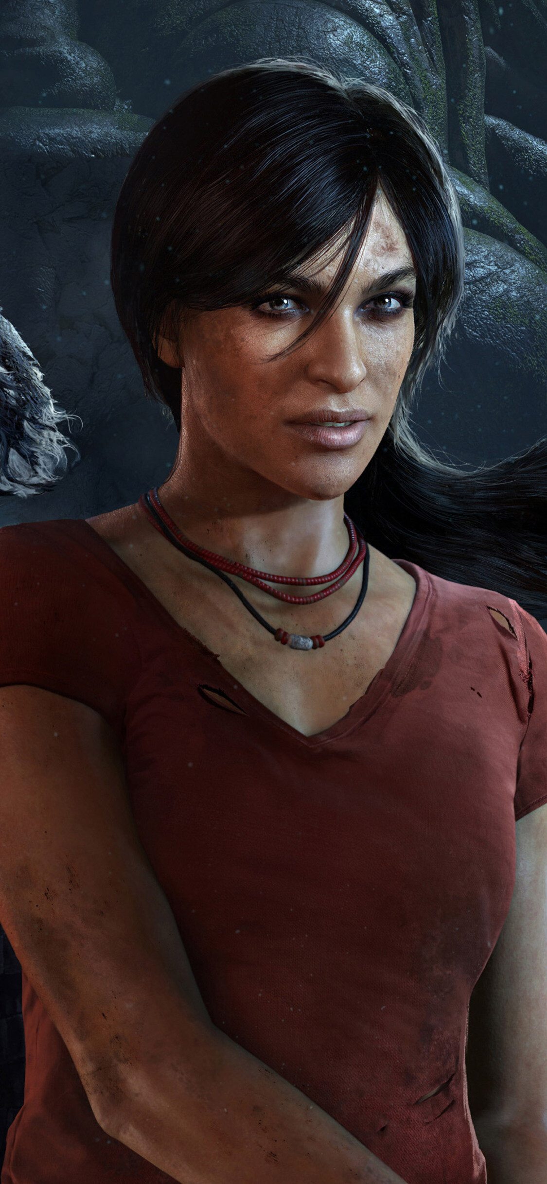 Uncharted: Chloe, like series protagonist Nathan Drake, is a treasure hunter. 1130x2440 HD Wallpaper.