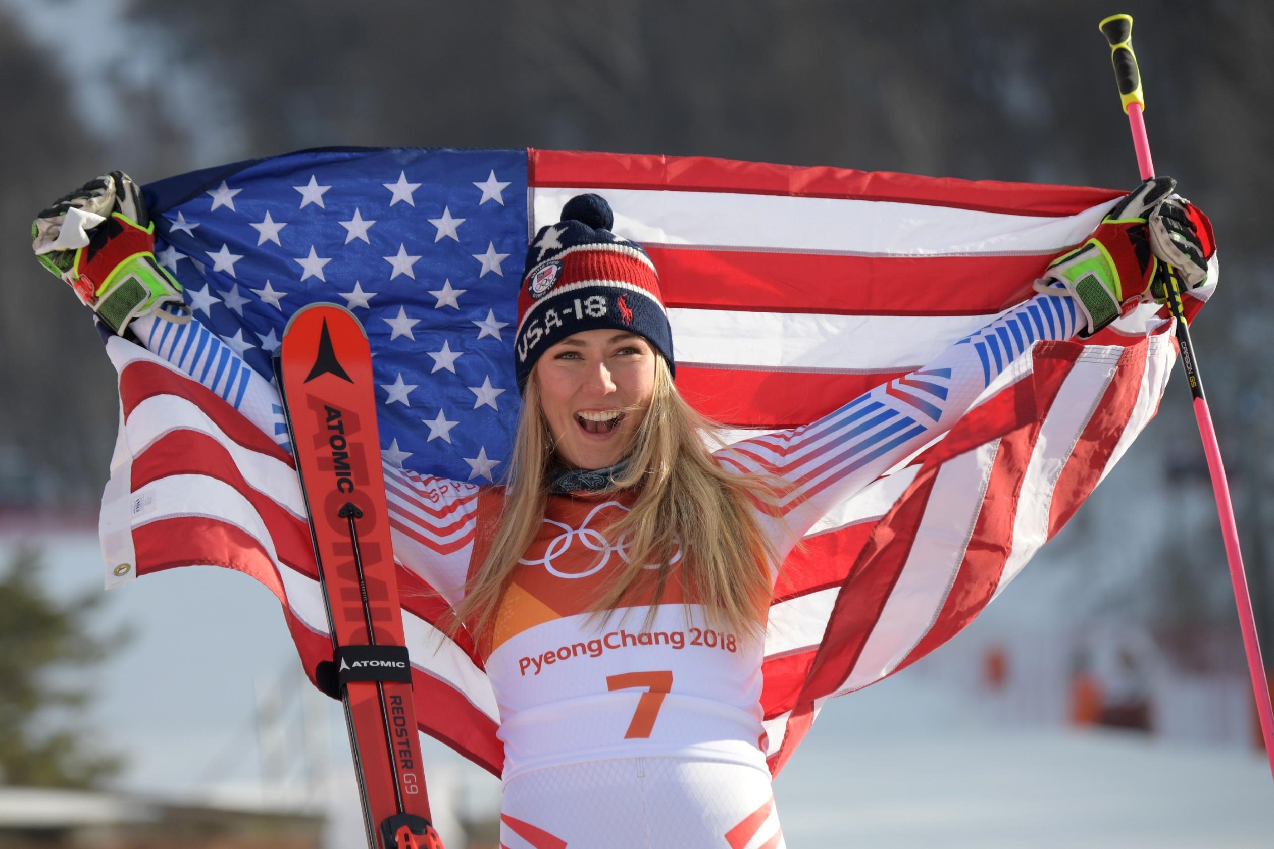 Mikaela Shiffrin, Giant slalom gold, Super G withdrawal, Olympic journey, 2530x1690 HD Desktop