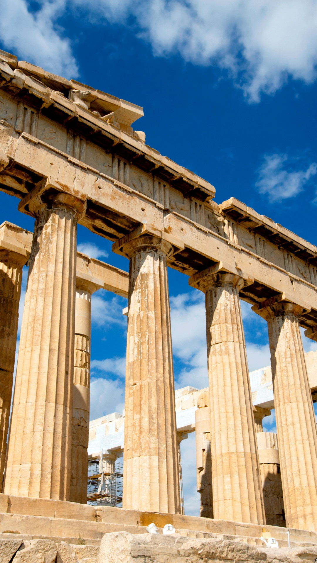 Elegantes Parthenon-Desktop-Hintergrundbild, 1080x1920 Full HD Handy