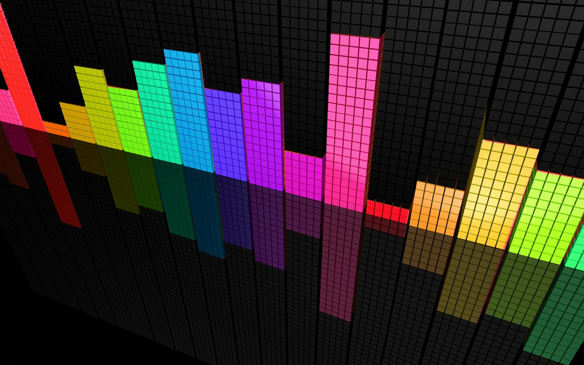 Neon: Features elements such as bright lighting and geometric shapes. 1920x1200 HD Wallpaper.