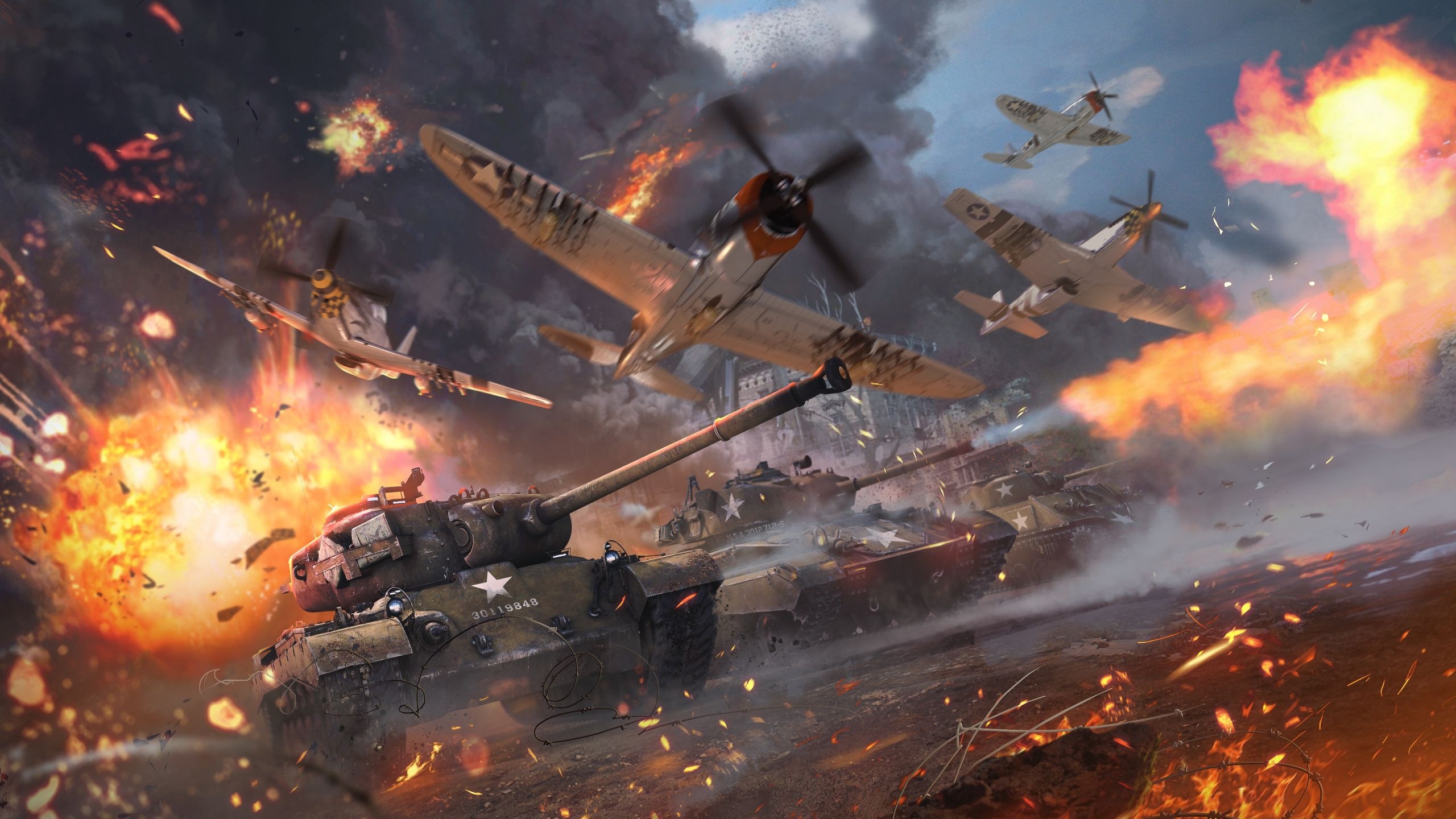 War Thunder, Striking wallpapers, Captivating backgrounds, Gaming visuals, 2560x1440 HD Desktop