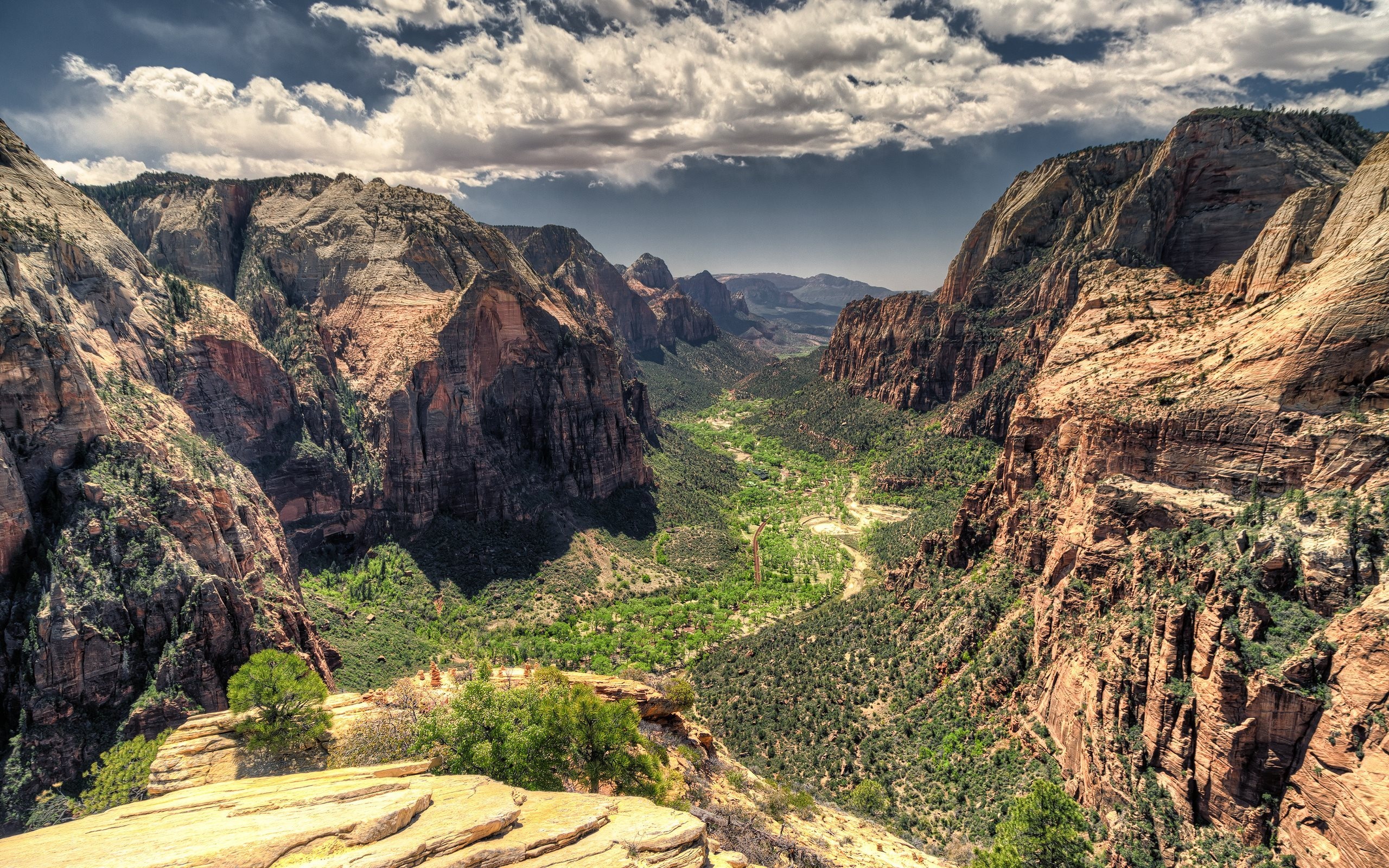 Zion National Park, Valley canyon, Mountains rocks, America USA, 2560x1600 HD Desktop