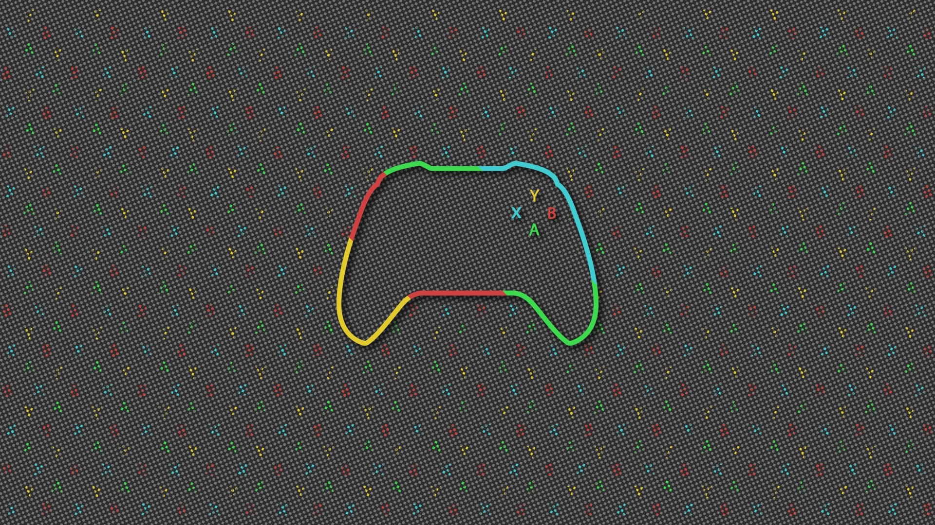 Xbox: Wireless controller for a video game console, ABXY buttons, Minimalistic. 1920x1080 Full HD Wallpaper.